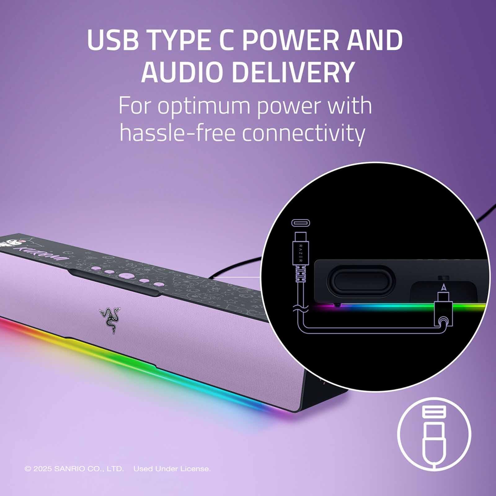 RAZER Leviathan V2 X - Pc Gaming Soundbar - Kuromi Edition - Frml Packaging RZ05-04280300-R3M1-image 4