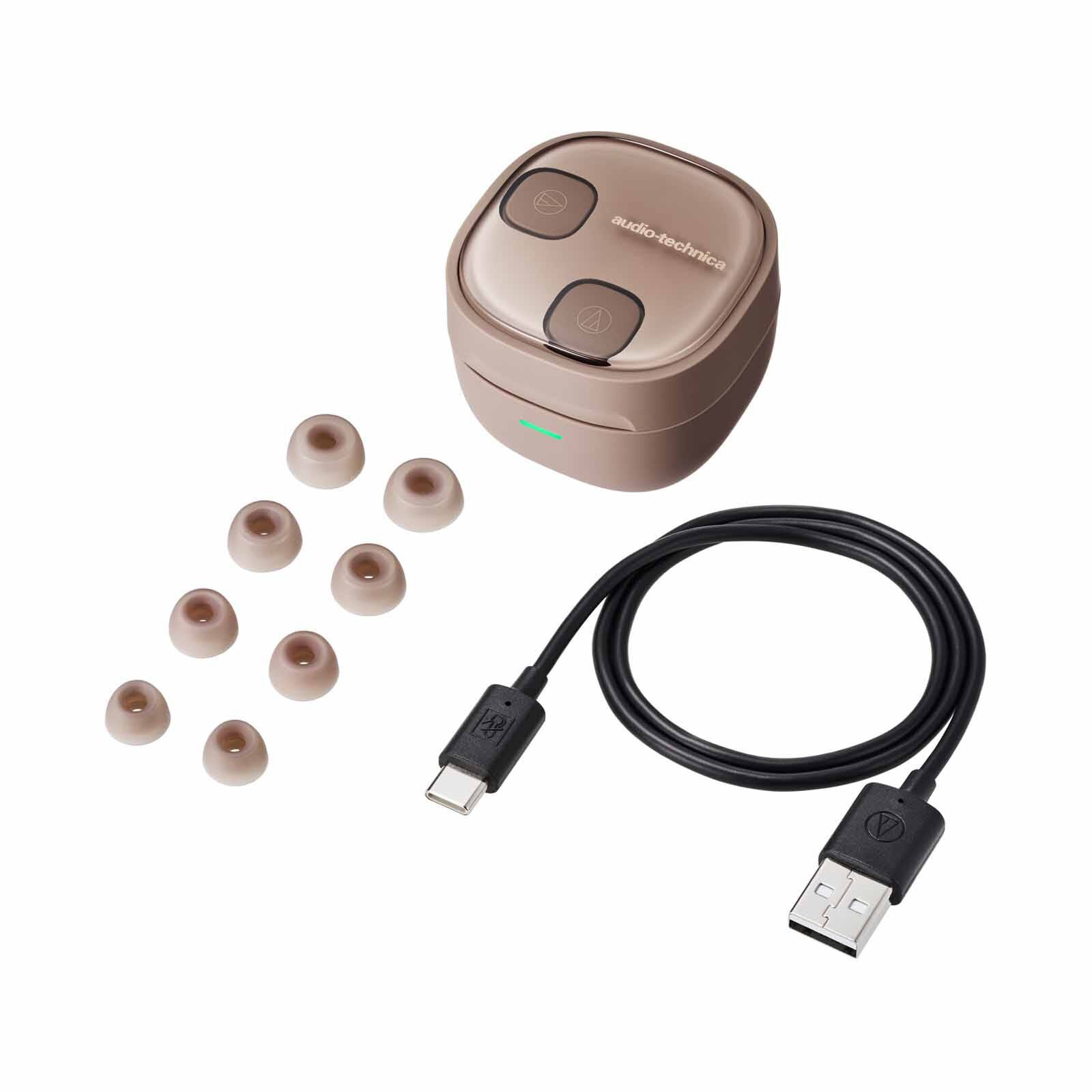 AUDIO TECH True Wireless With Active Noise Cancellation - Cafe Latte ATH-SQ1TW2NC CA-image 4