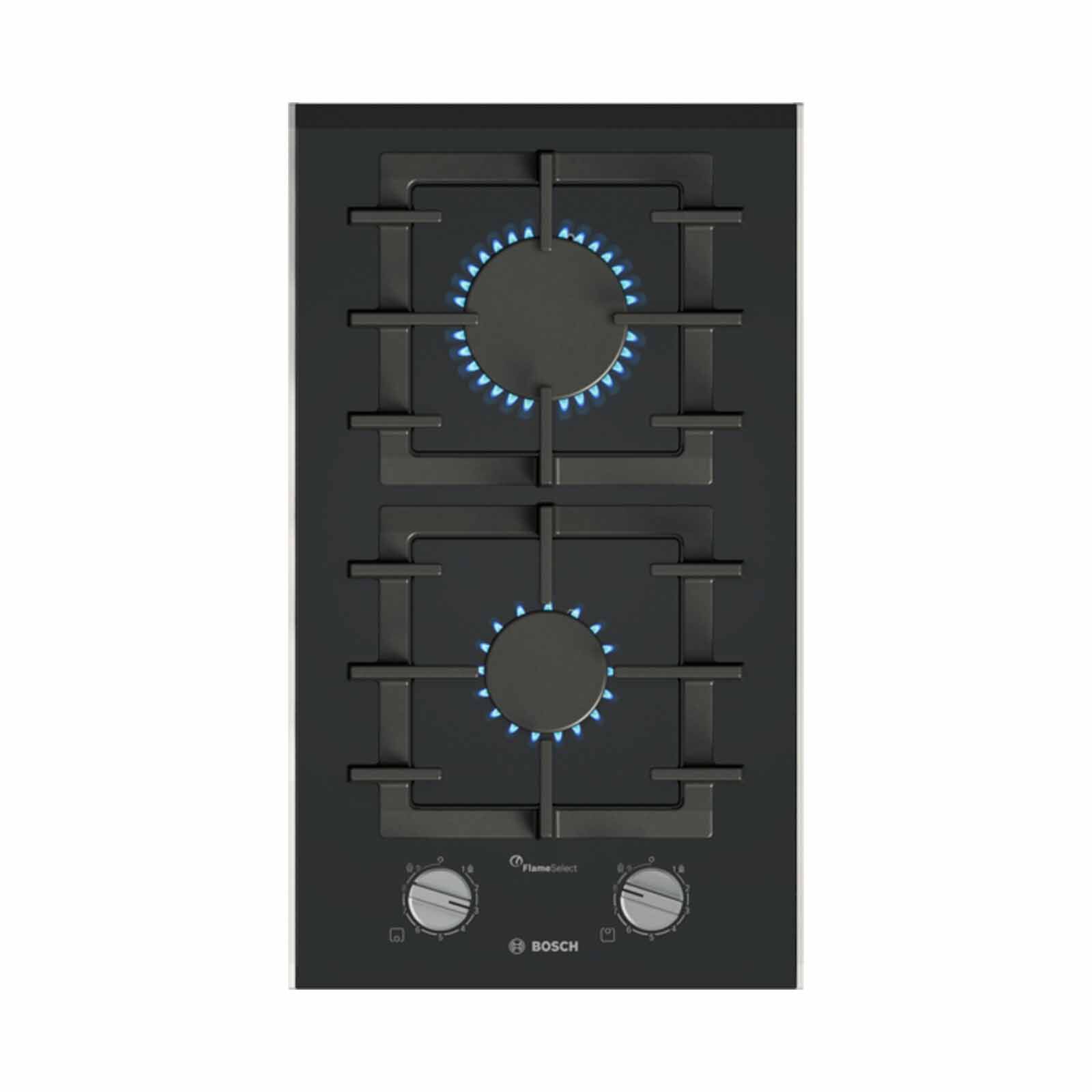 BOSCH 2 Burner Domino Ceramic Glass Lpg Gas Hob - Black (30cm) (exclude Installation) PRB3A6I40L-image 1