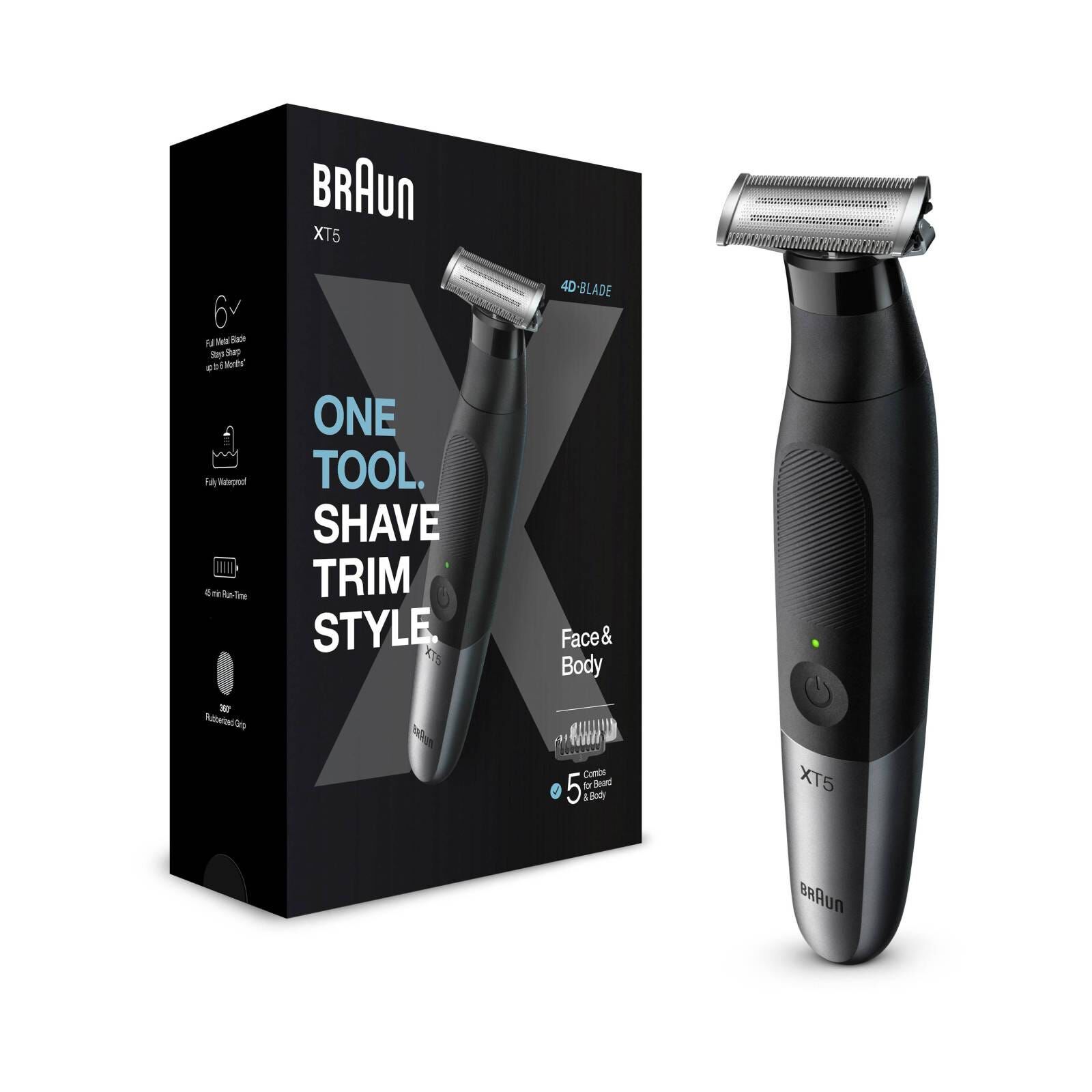 BRAUN Series 5 X Wet & Dry All In One Tool With 5 Attachments For Face & Body Trimmer XT5100-image 10