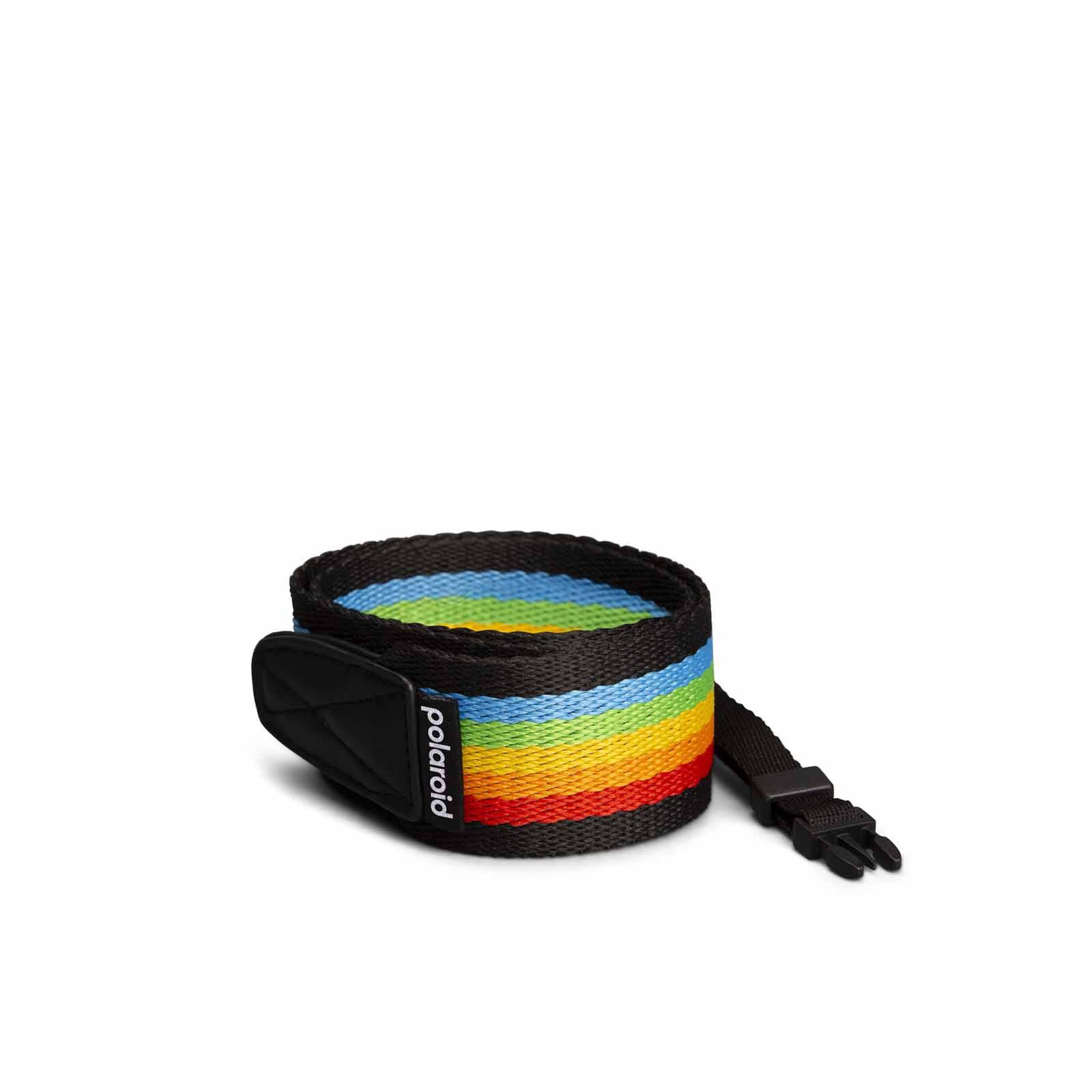 POLAROID Camera Strap Flat &ndash; Rainbow Black 006055
