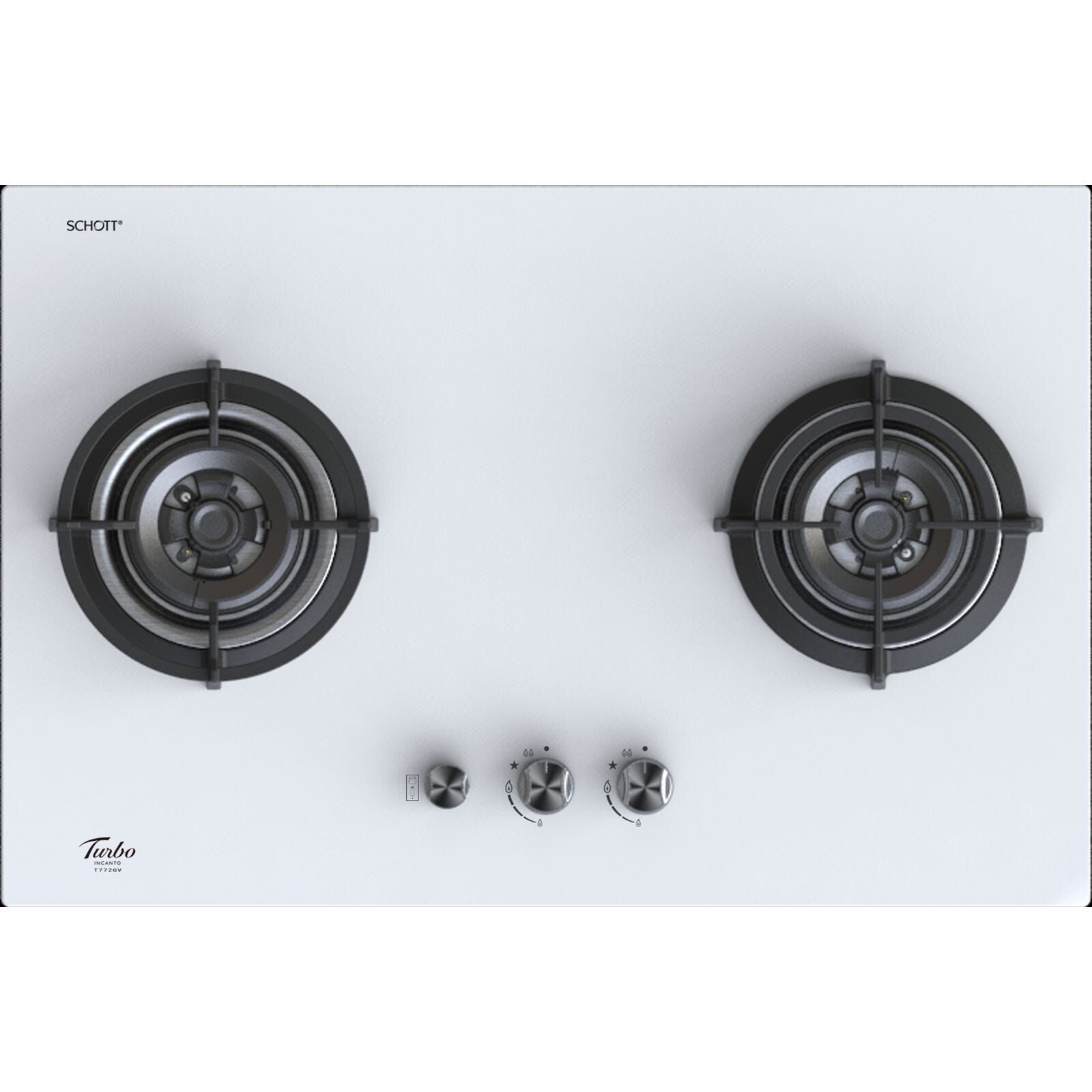 TURBO Built-in 2 Burners Glass Hob (77cm) (exclude Installation) T772GV-OW