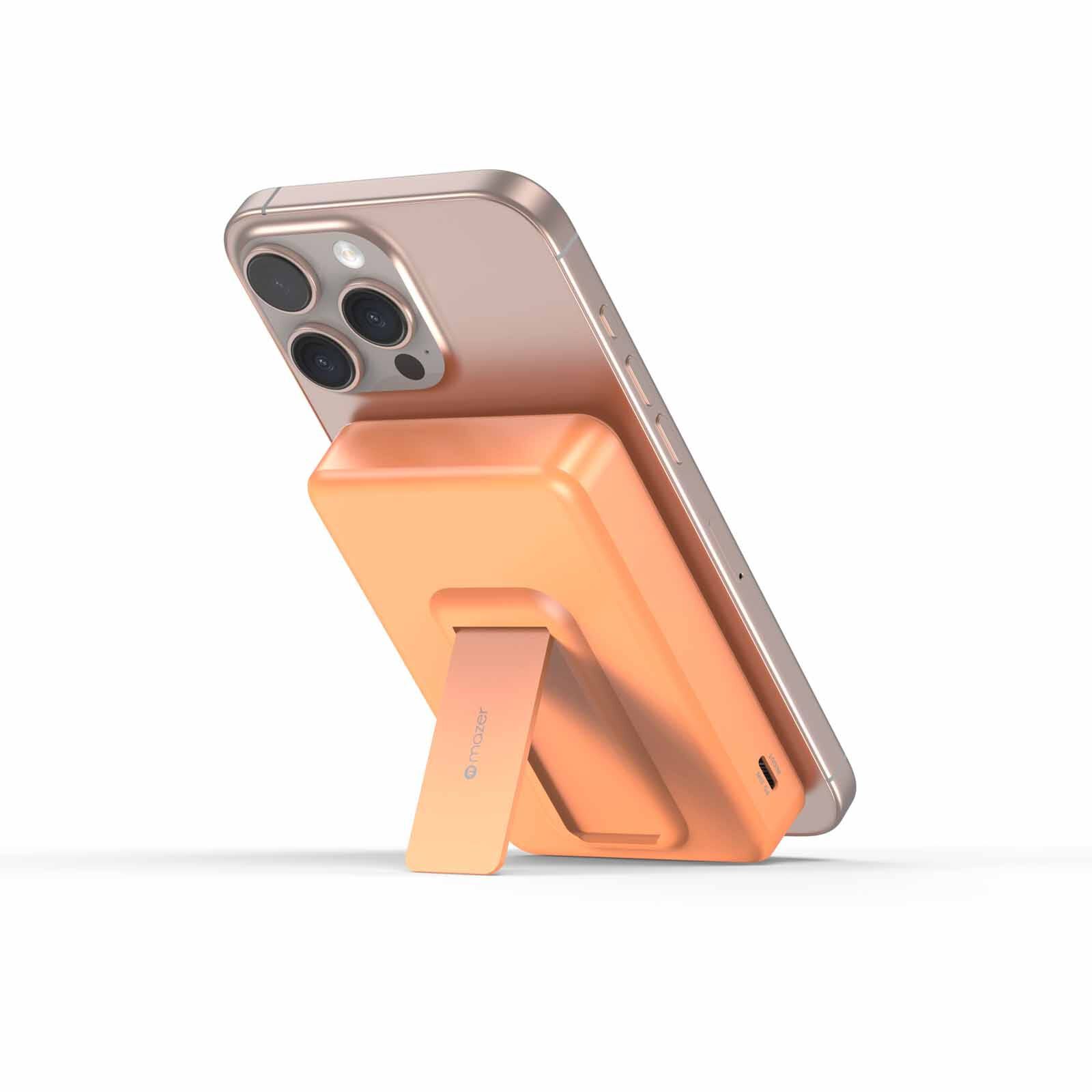 MAZER Ccc Certified Magnetic 15w 10000mah/pd30w With Istand Power Bank-sunset Gold M-MAGAIR20-SG-image 6