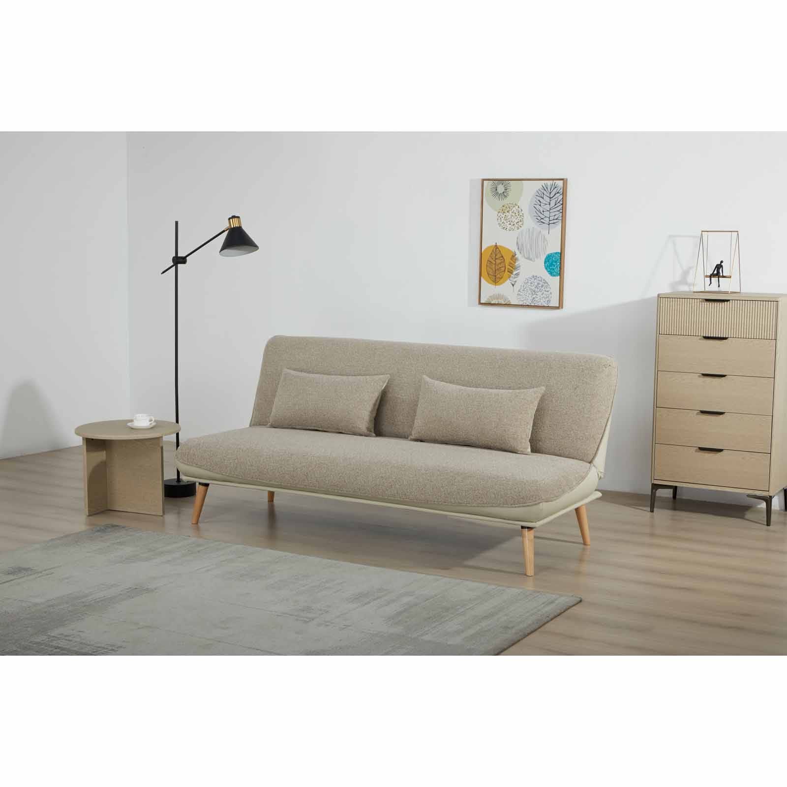 Sofa Bed (fab / Sl) Beige ANNIKA-image 8