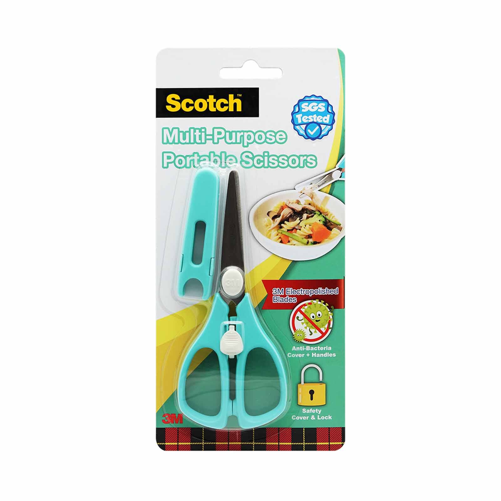 3M SCOTCH Portable Food Scissor Anti-bac Green PS-AB