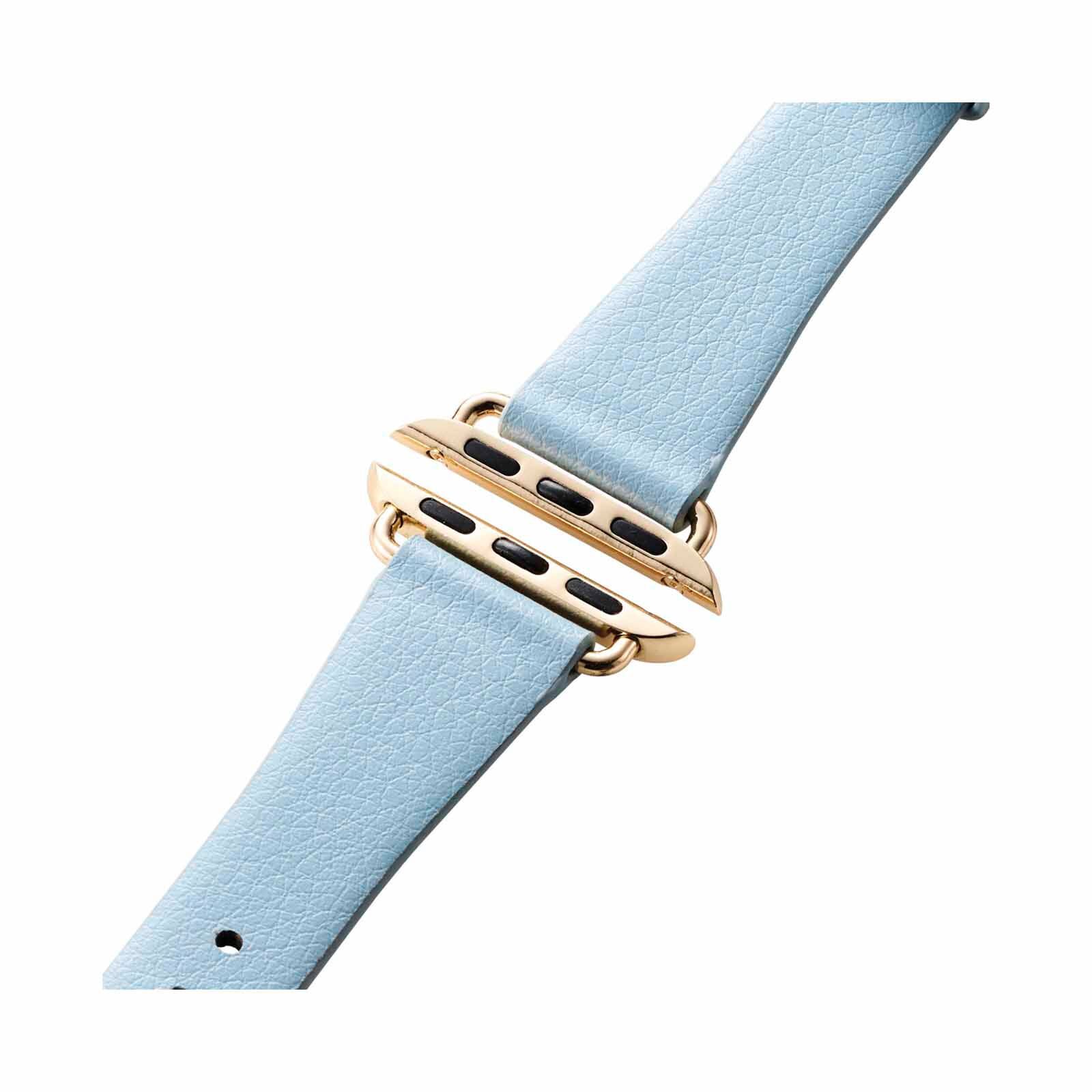 ELECOM Slim Soft Leather Apple Watch Band 41/40/38mm (blue) AW-41BDLJBU-image 2
