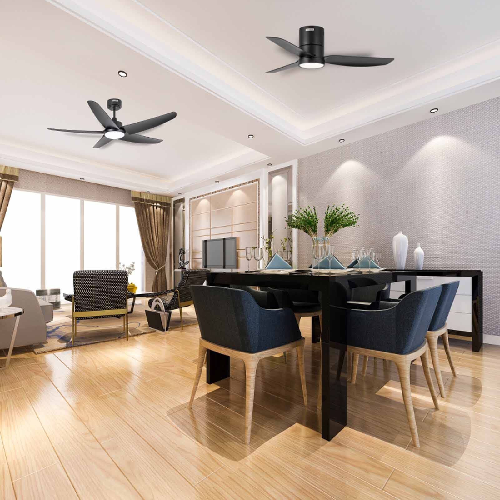 GLOXON 52 In Ceiling Fan With Light- Black CF5103 LR BLACK-image 4