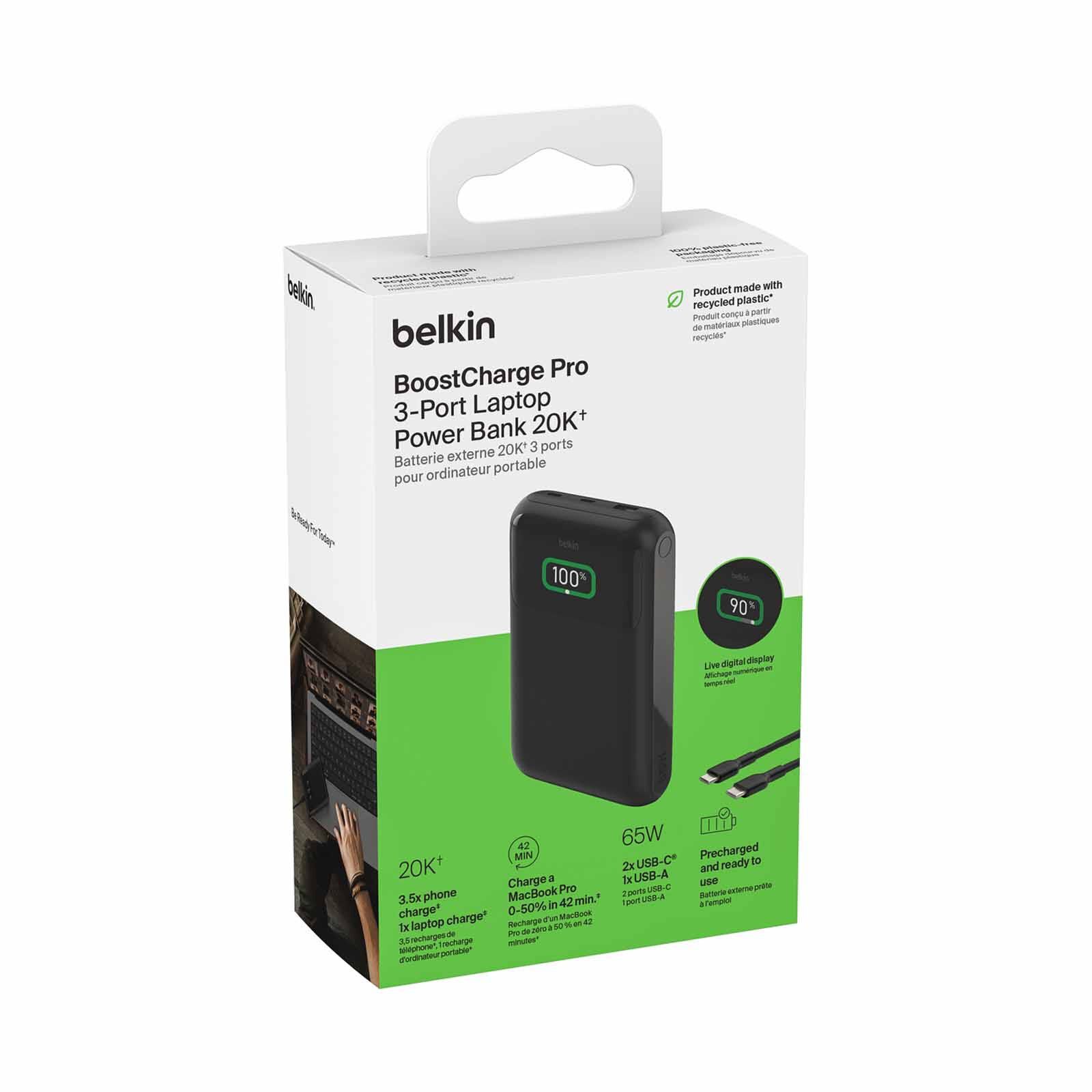BELKIN Boostcharge Pro 3-port Laptop Powerbank 20k BPB020BTBK-image 5