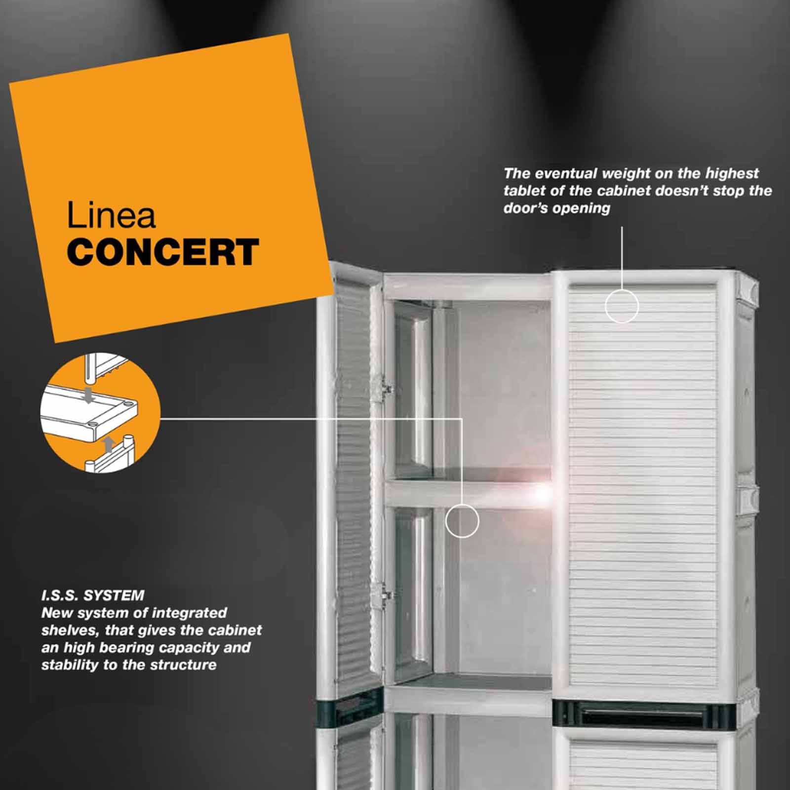 ARTPLAST Linea Concert Tall Wide Utility Cabinet 70x39x172cm CONCERT-image 4