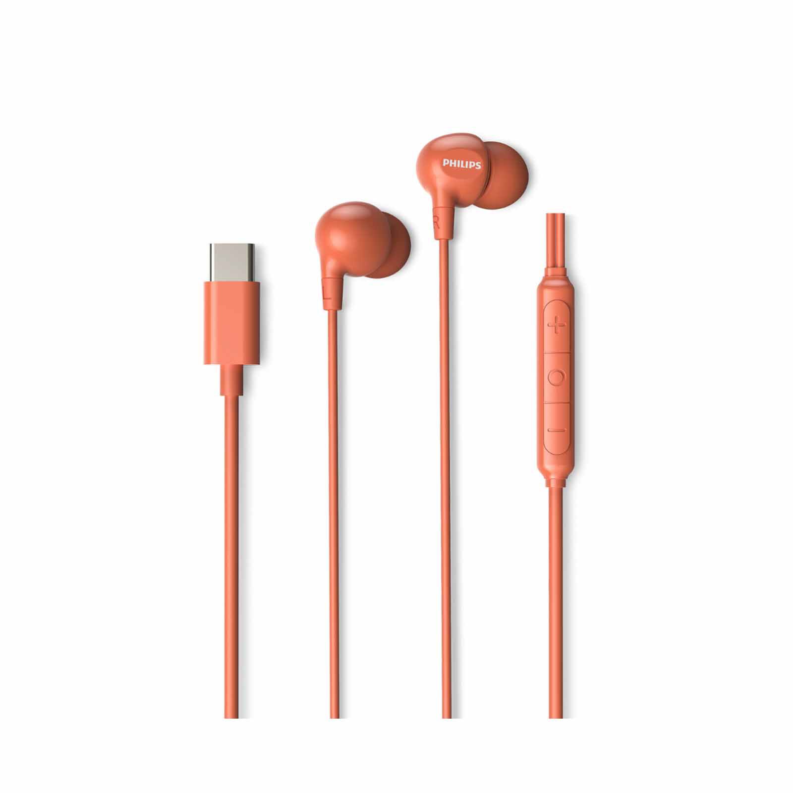 PHILIPS Wired In-ear, 1.2m, 10mm Neodymium Driver, Built-in Mic, Play/pause Button TAE2100OR/97-image 2