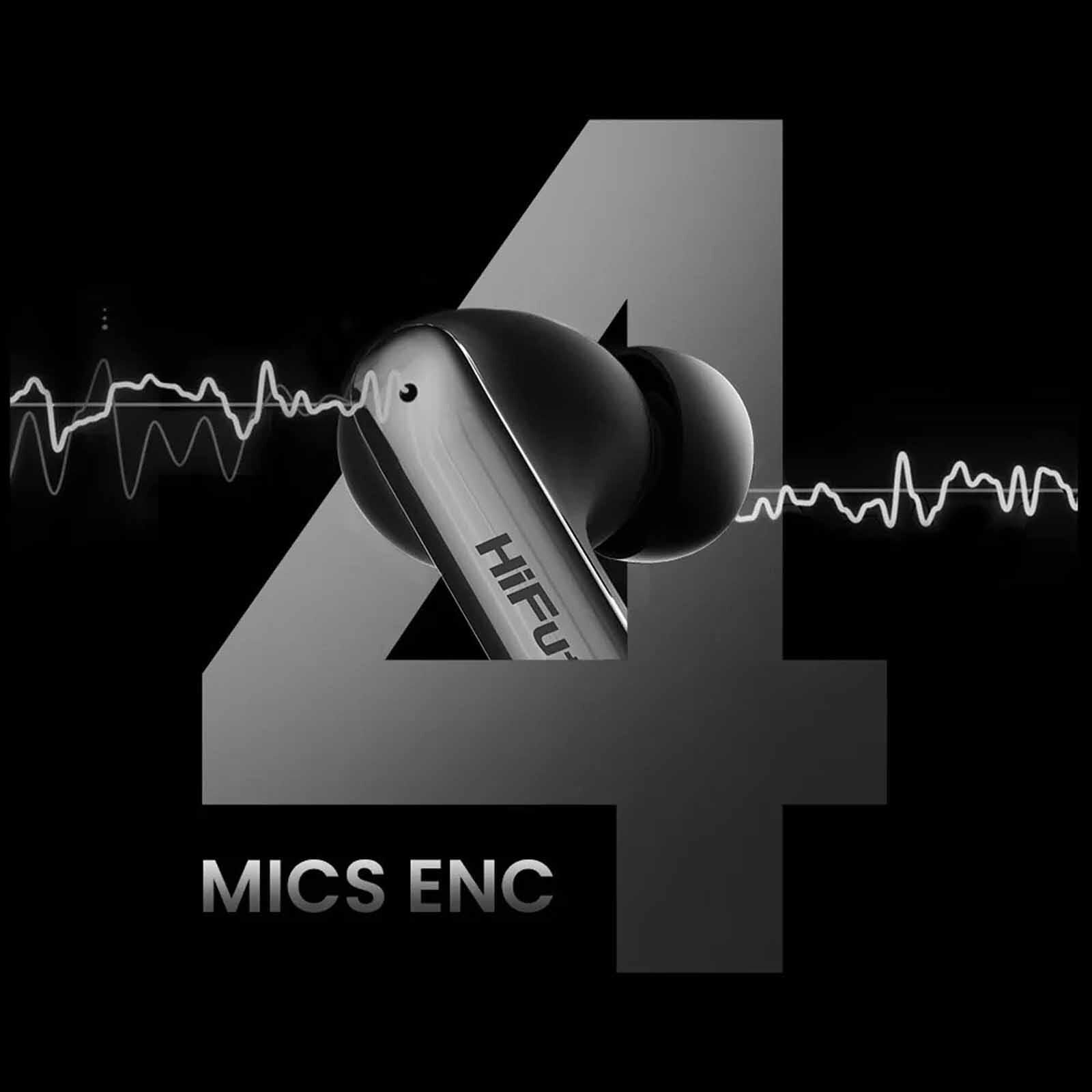 HIFUTURE Sonicair - Black Tws Earbuds With 4mircophones Enc HESABK-image 6