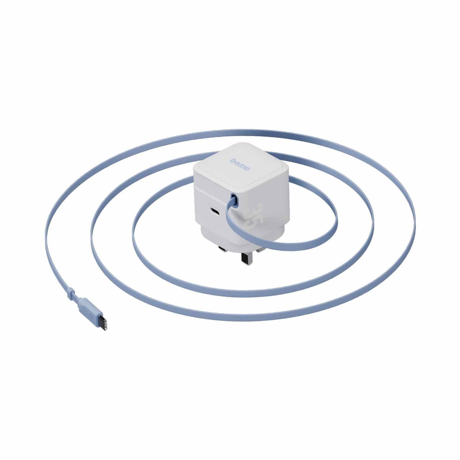 BAZIC Goport Retrek 35w, Usb-c Gan Wall Charger (uk) With 70cm Built-in Cable - White CHR-RET35UK-WHT-image 2