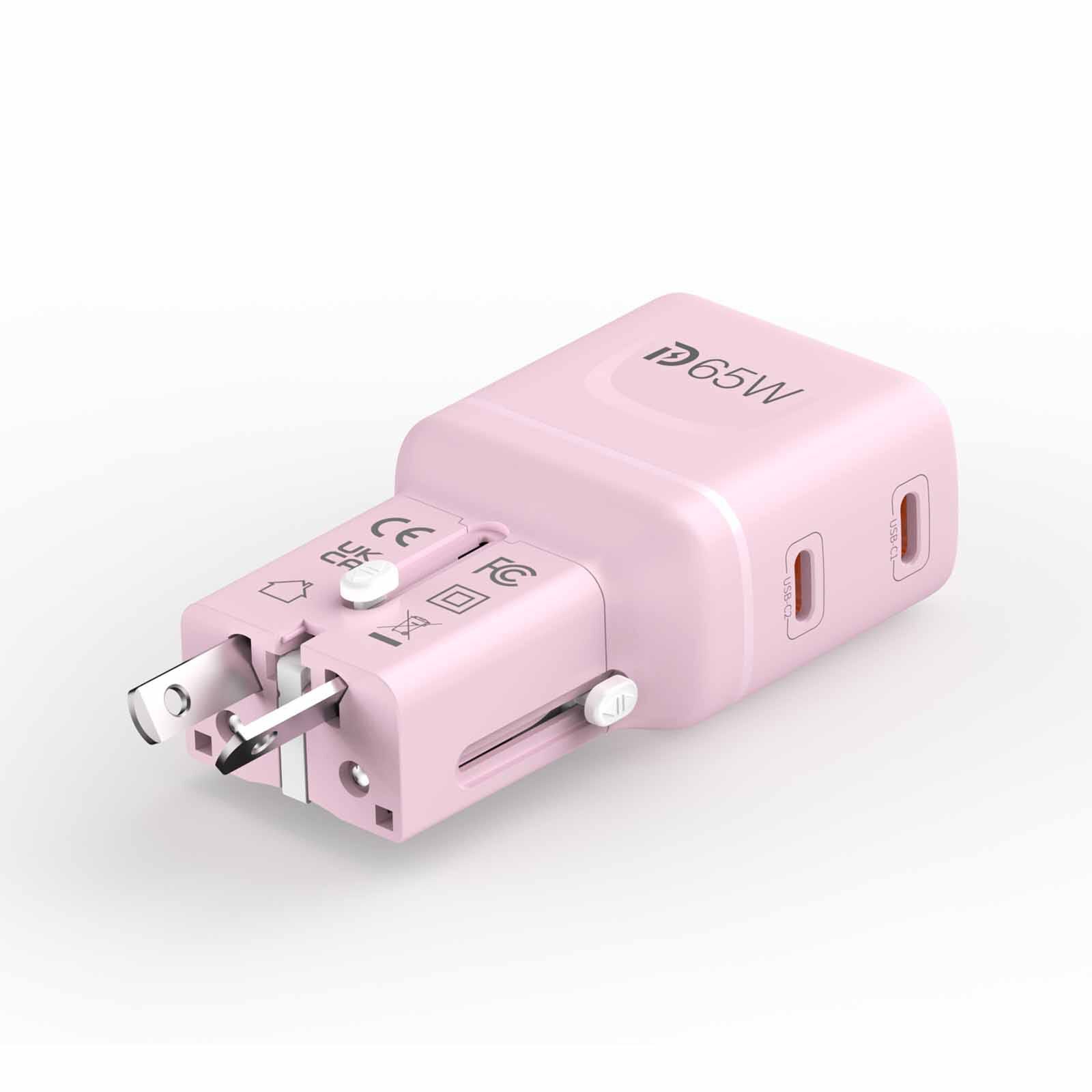 MAZER Infinitetravel Pocket Gan Pd65w 2c Travel Charger-pink M-IFTRAVEL565-PK-image 9