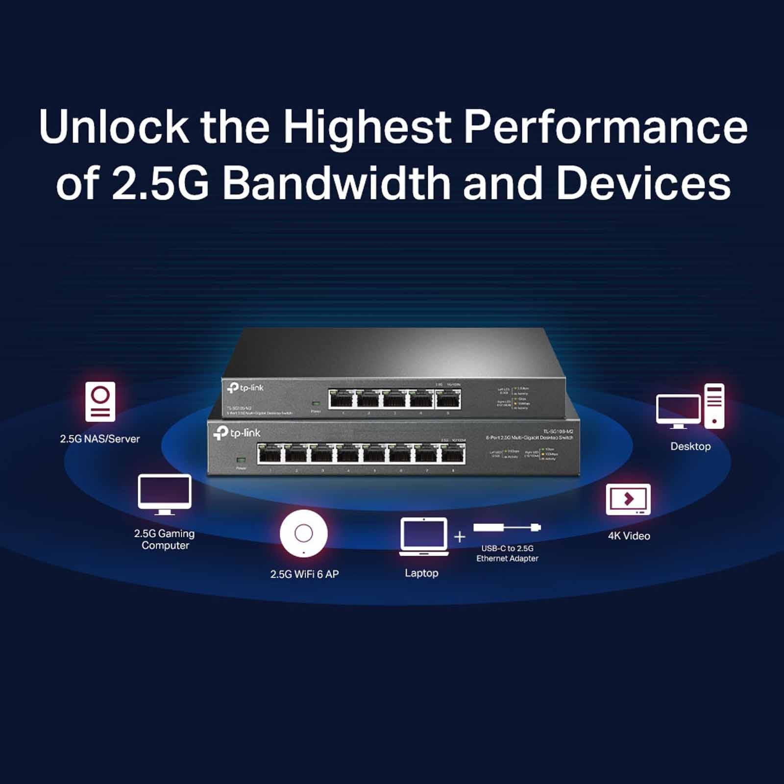 TP LINK 8-port 2.5g Desktop Switch TL-SG108-M2-image 2
