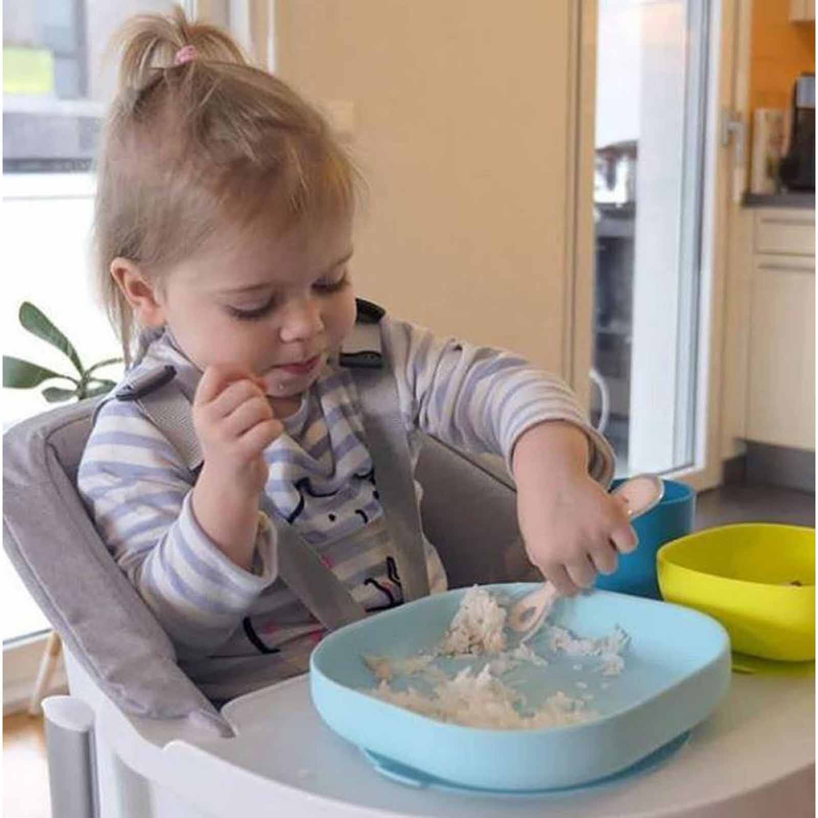 BEABA Suction Meal Set - Blue (online) SILICONE-image 5