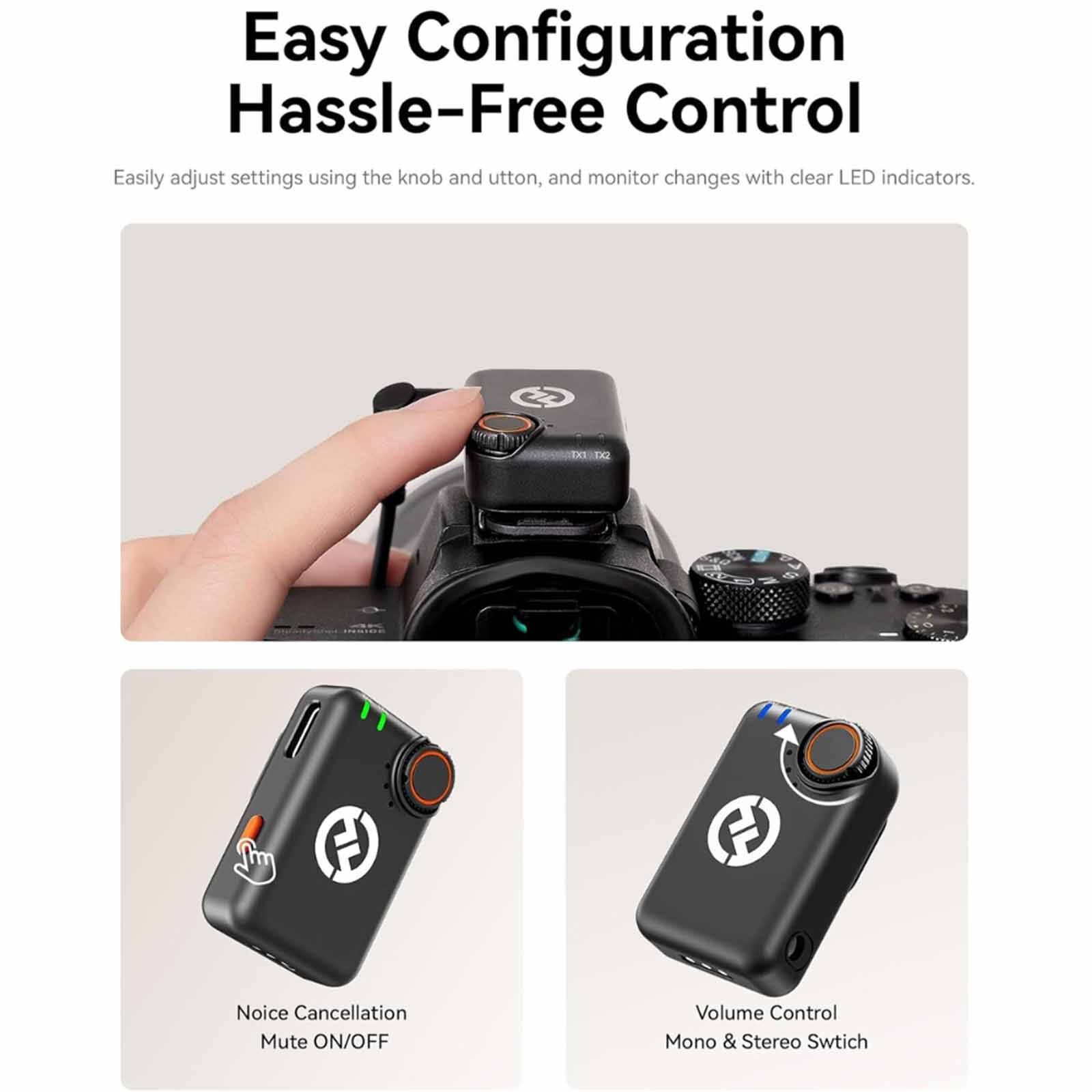 HOLLYLAND Wireless Lavalier Microphone Combo (space Gray) LARK M2S COMBO (SPACE GREY)-image 2