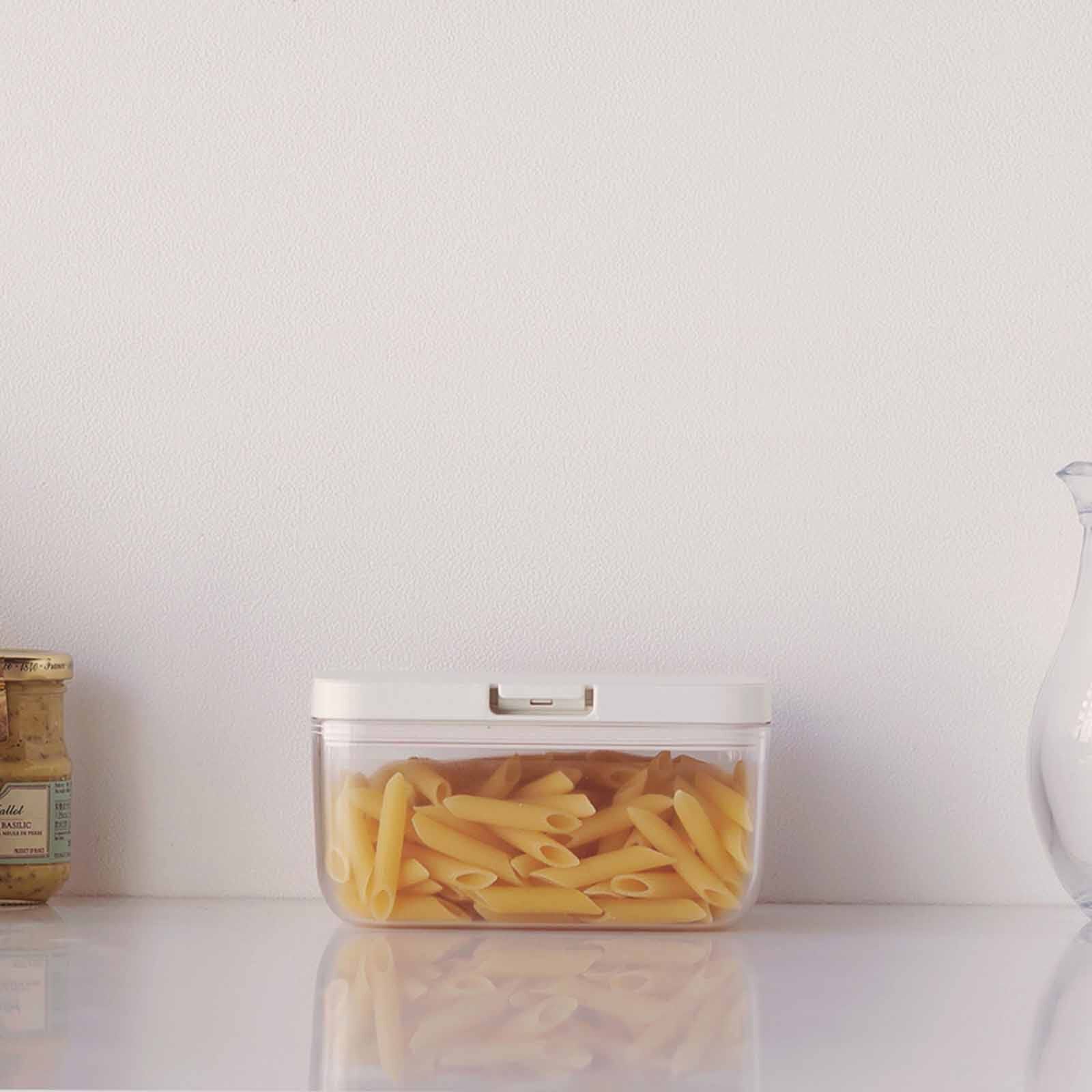 MARNA Good Lock Canister Wide Short 700ml - White K762-W-image 3