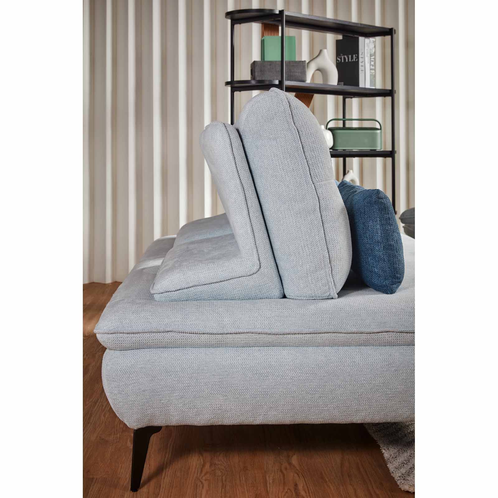 MUZE 2 Seater 1 Arm (fab) Cat A Blue Fabric Sofa SORA-image 3