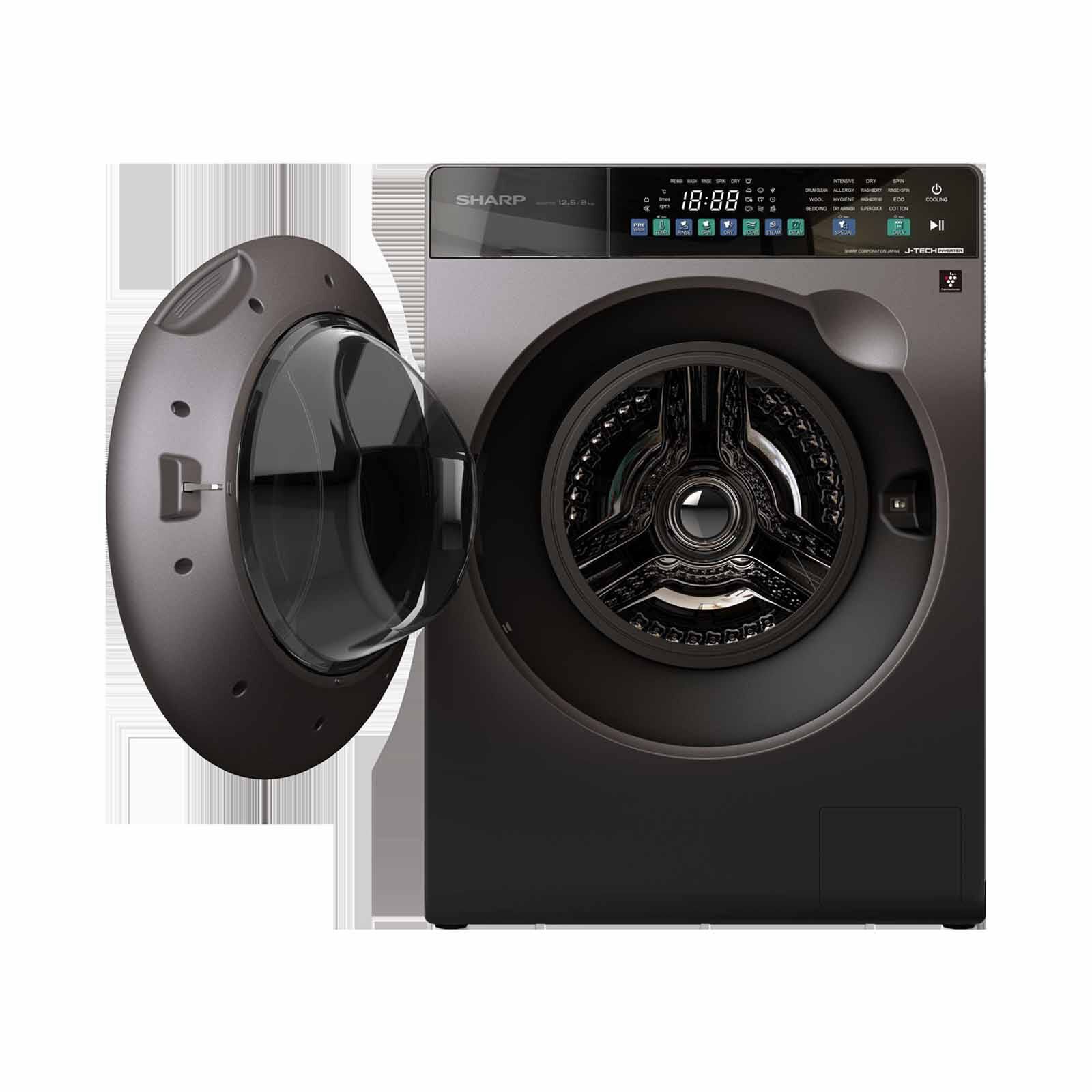 SHARP Front Load Washer/dryer (12.5kg/8kg) - Dark Grey ES-FW12D8PAS-image 4