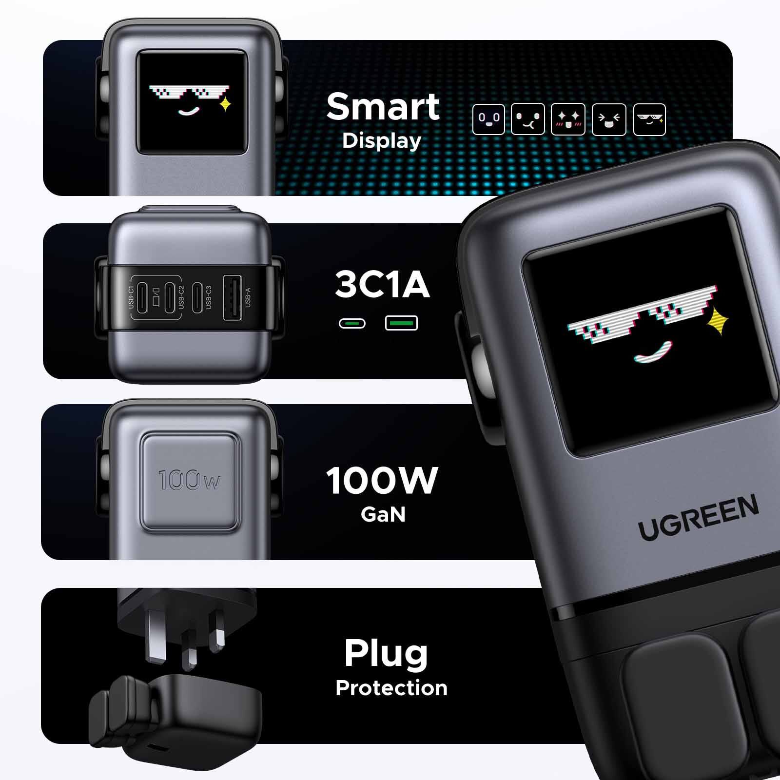UGREEN Uno X688 100w Gan (3c1a) Charger 45648B-image 8