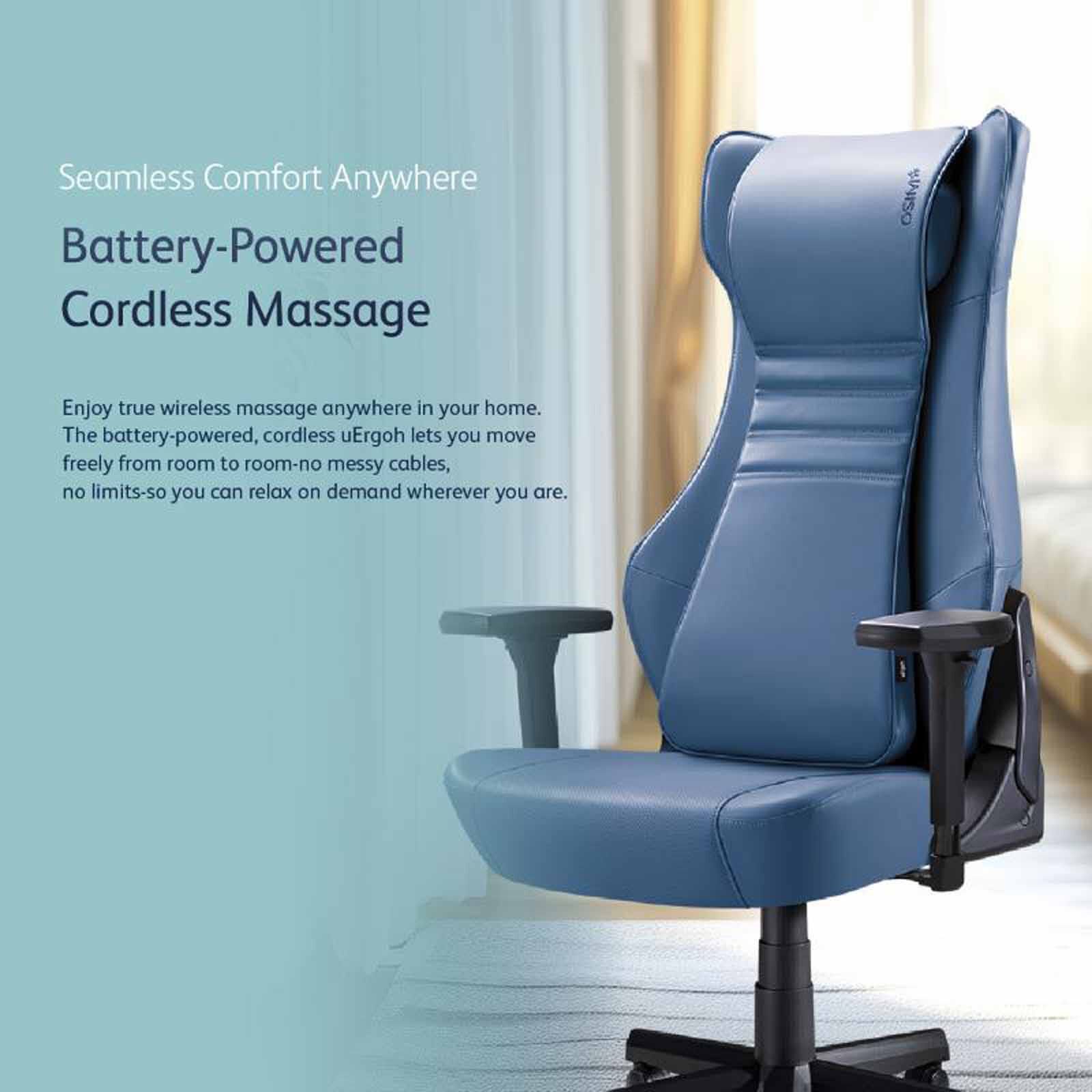 OSIM Uergoh (latte) World 1st Ergonimic Chair With Massage + Uphoria Sync Leg Massager OS8245L+ OS3233-image 12