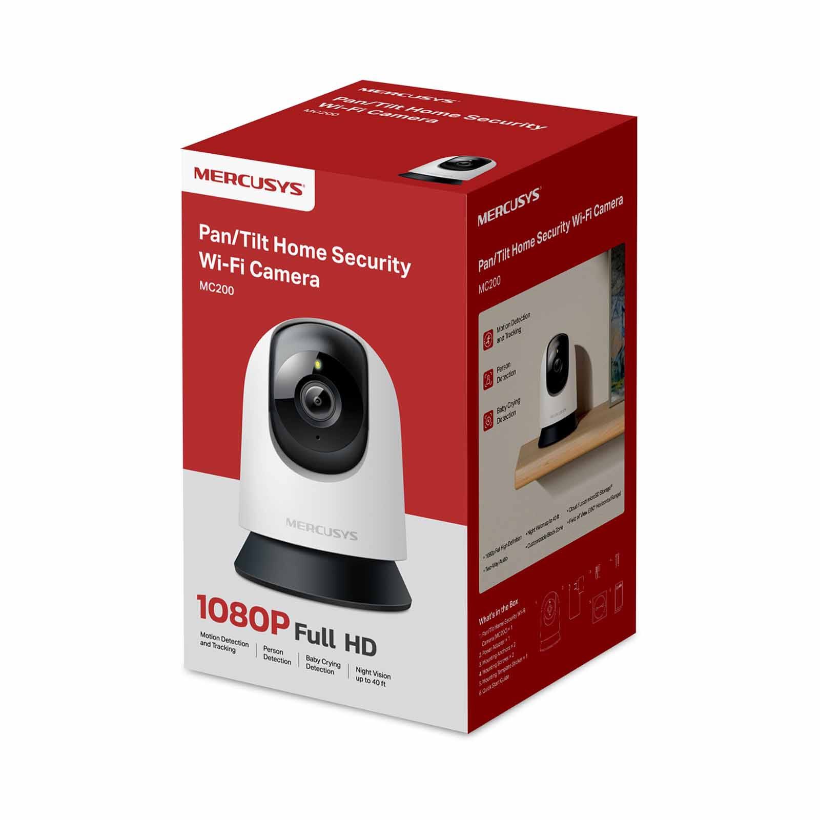 TP LINK Pan/tilt Home Security Wi-fi Camera MERCUSYS MC200-image 4