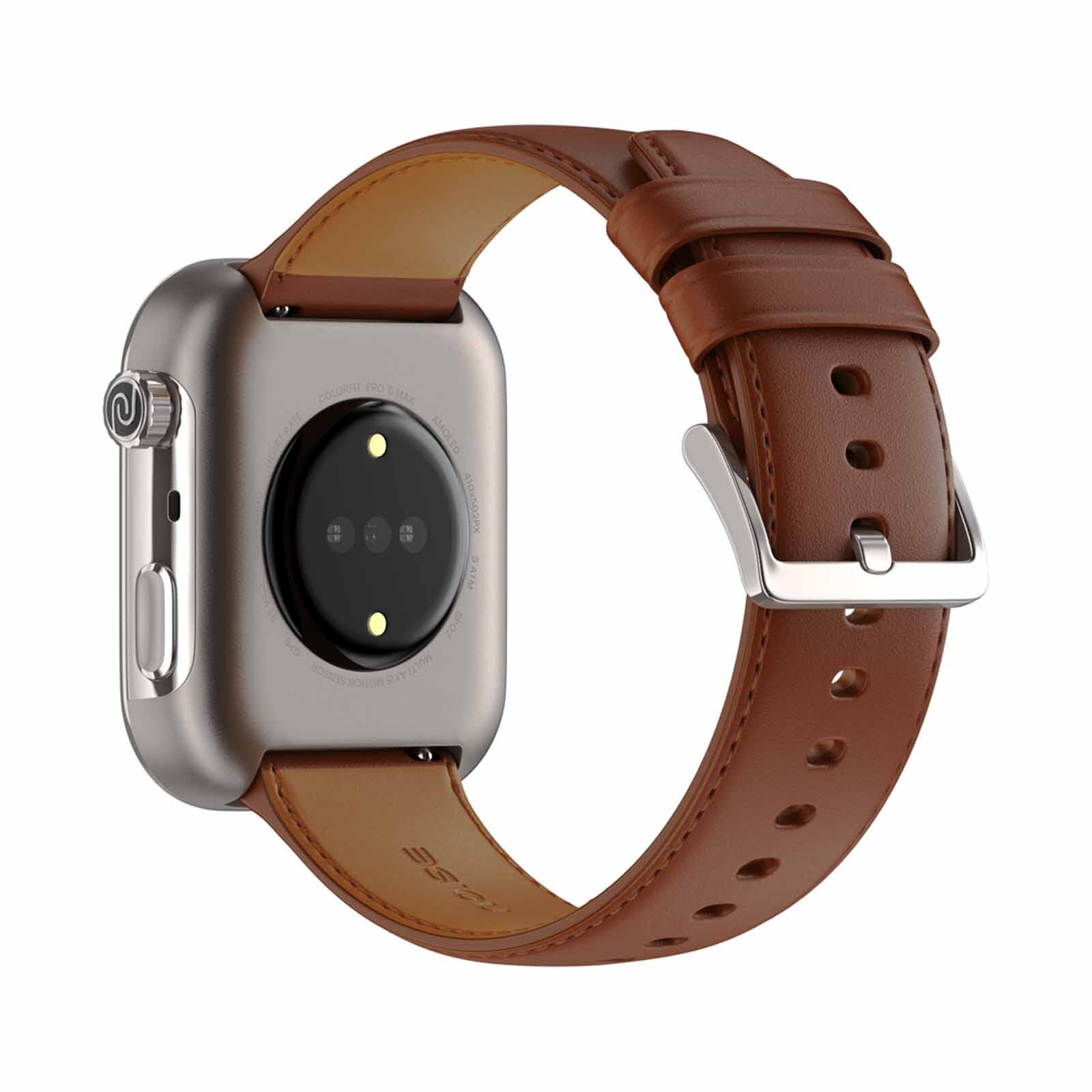 NOISE Colorfit Pro 6 Max Smartwatch - Brown Titanium WRB-SW-CFPRO6MAX-LTHR-TITNUM_BRN-image 6