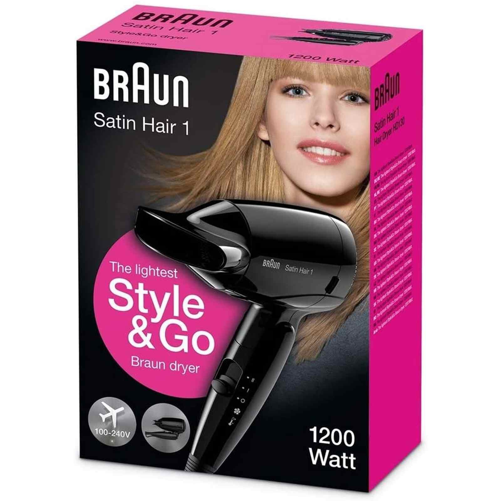 BRAUN Satin Hair 1 Hair Dryer (1200w) HD130-image 5