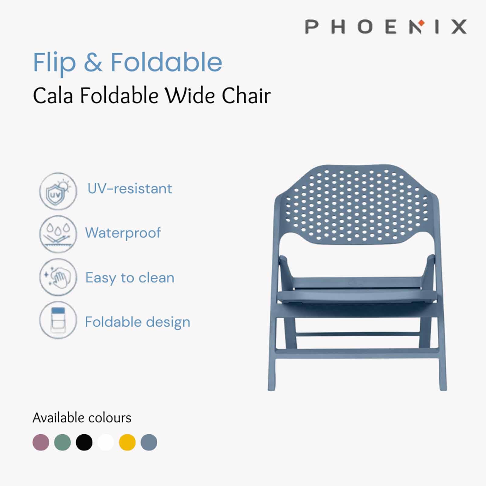 PHOENIX Cala Foldable Wide Chair Grape Purple CALA-image 8
