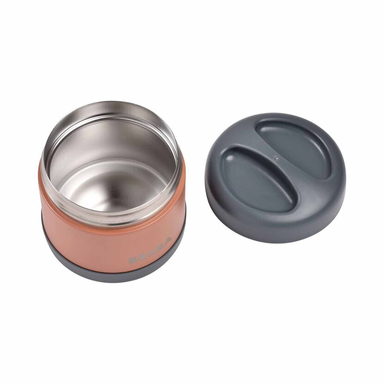 BEABA Food Container 300ml - Terracotta/mineral Grey (online) STAINLESS STEEL-image 3