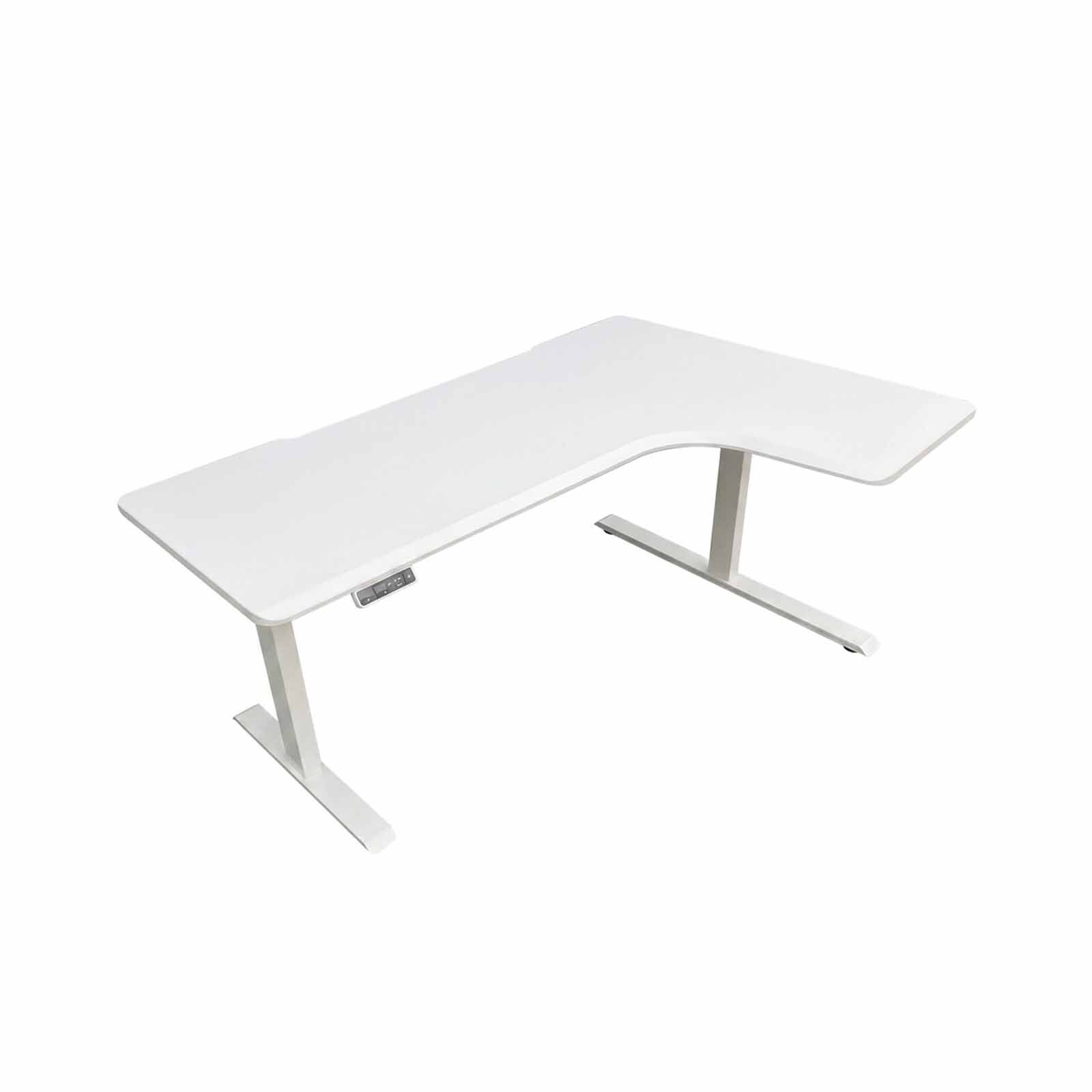 TABLEHOLIC Electric Height Adjustable Table (white) - 180x118cm Right L-DESK-image 1