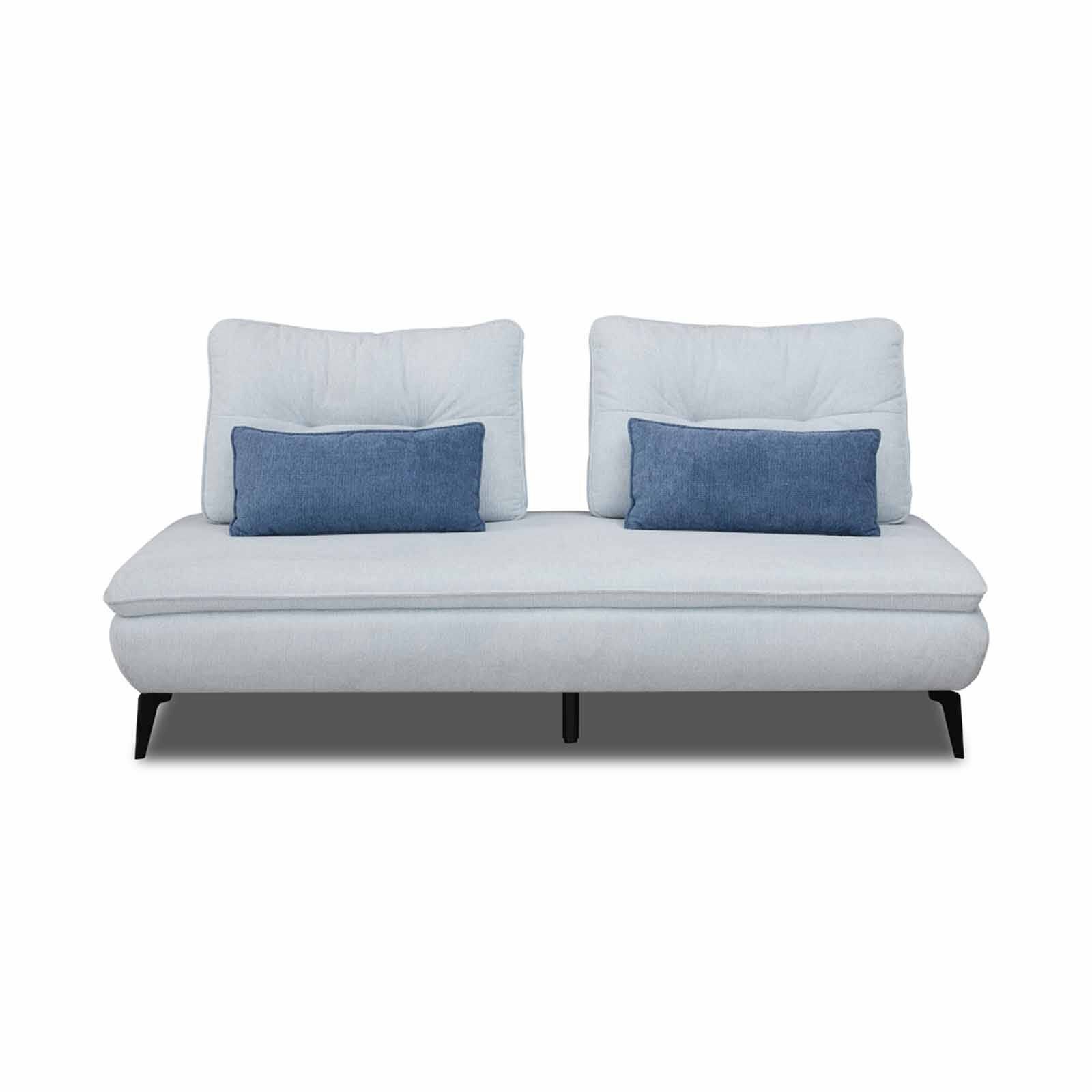MUZE 2 Seater Armless (fab) Cat A Blue Fabric Sofa SORA