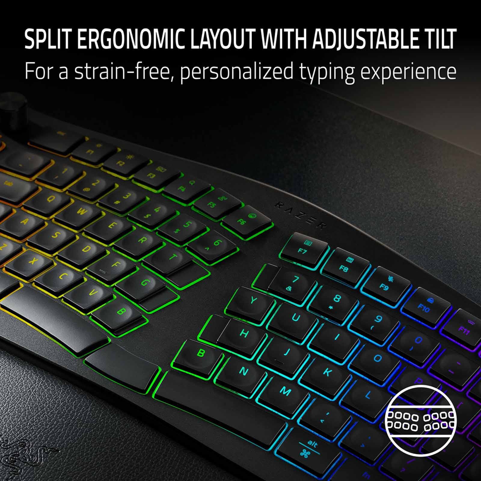 RAZER Pro Type Ergo - Wireless Split Ergonomic Rgb Keyboard RZ03-05440100-R3M1-image 11