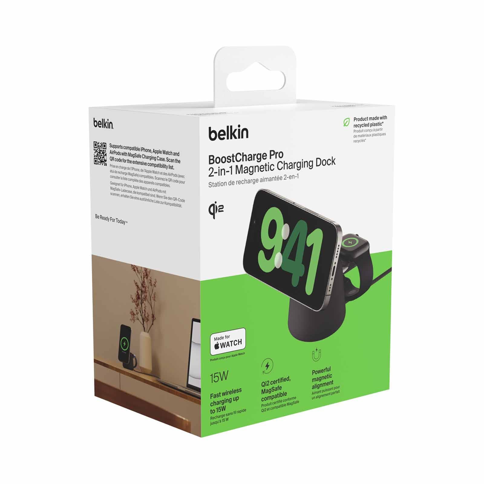 BELKIN Qi2 2/1 Wireless Charging Dock Charcoal Mass Non-psu WIZ027BTH36-image 4