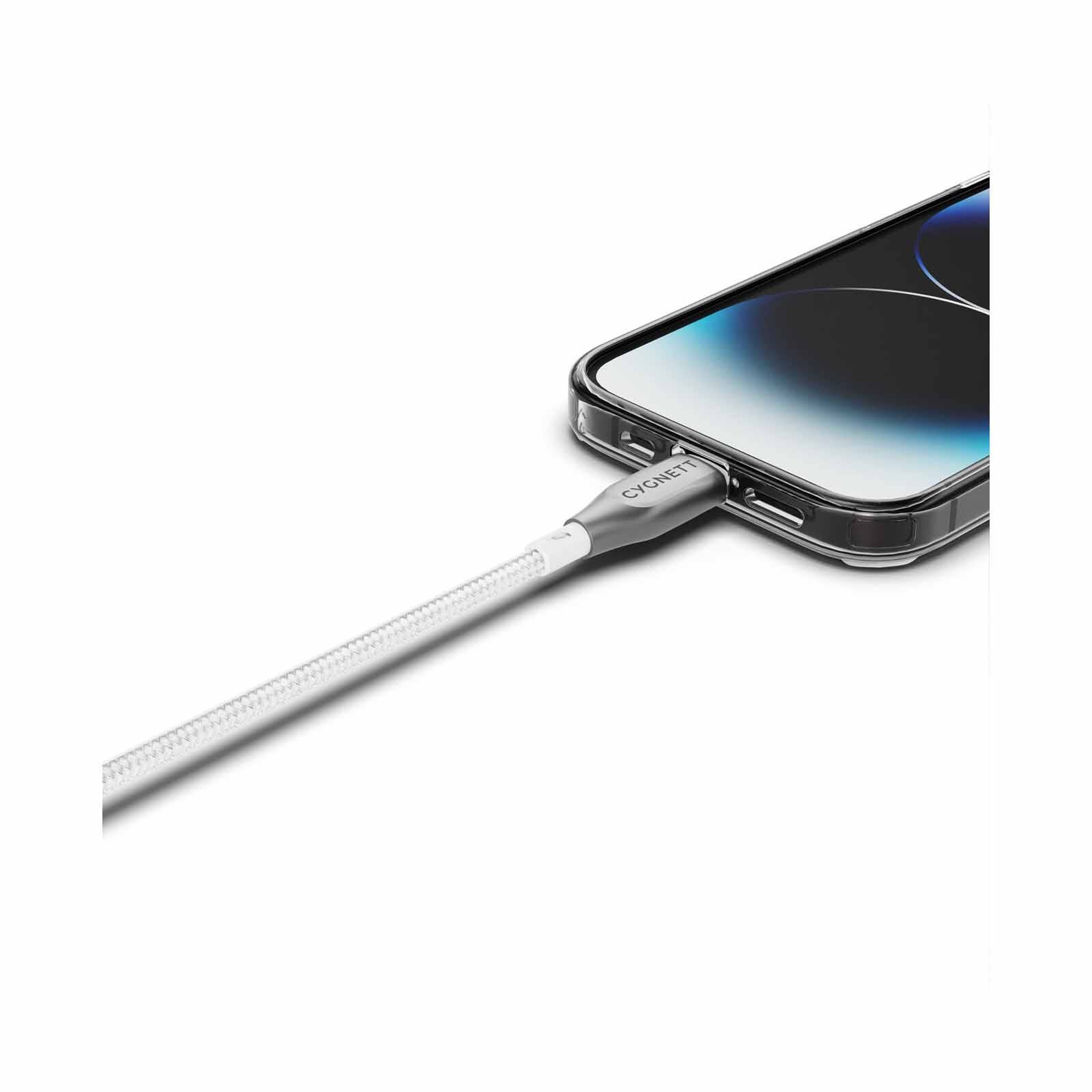 CYGNETT Armoured Lightning To Usb-a Cable - White 1m CY4659PCCAL-image 5
