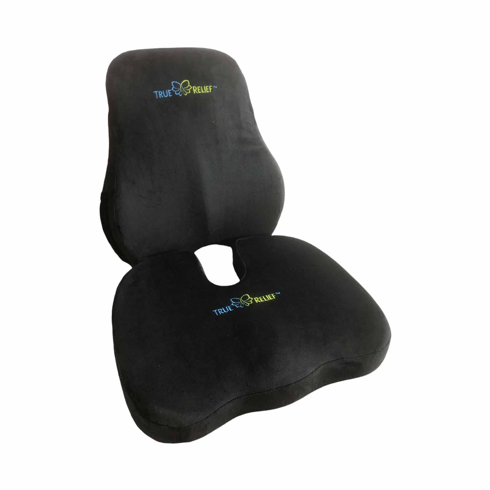 TRUE RELIE Ortho-memory Foam Seat Cushion - Relax Black TRSC-RBLK-image 1