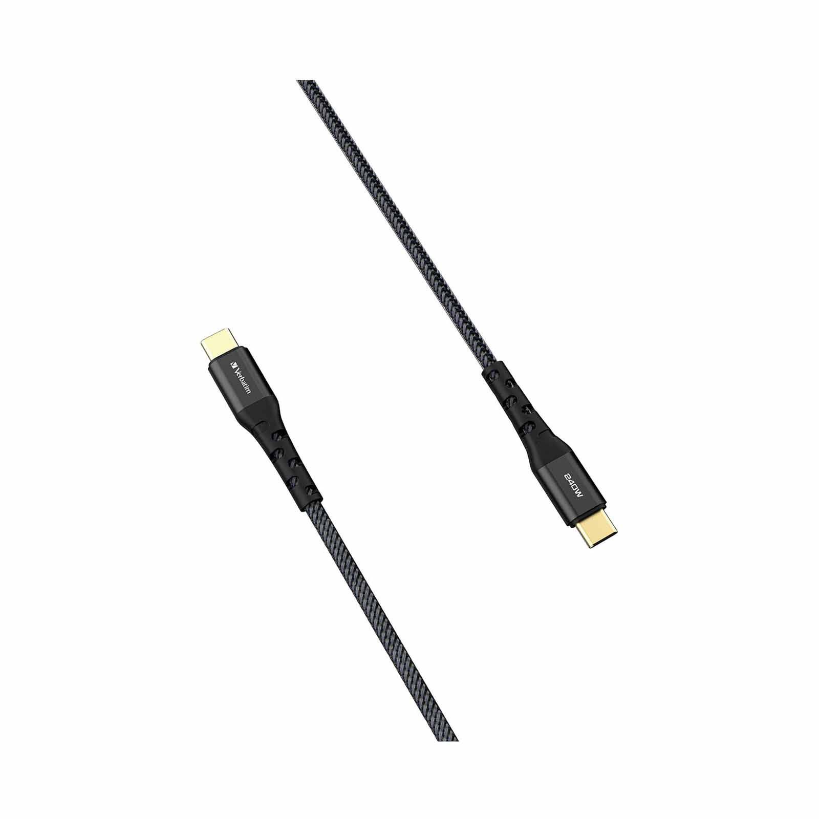 VERBATIM 200cm Touch Max Pd 3.1 240w Usb 2.0 C To C Kelvar Cable VM66821-image 5