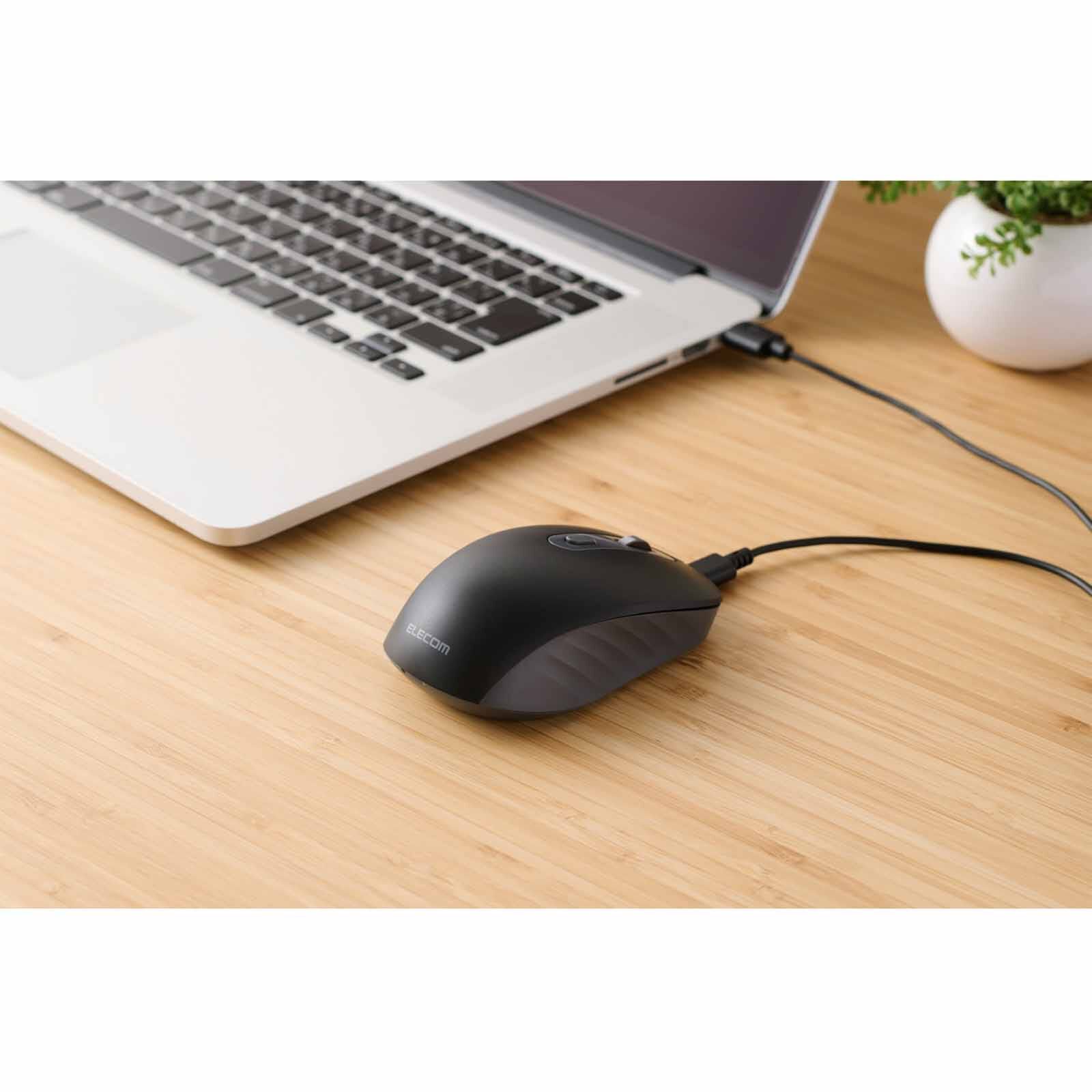 ELECOM 6 Btn Dual Mode Bt & Wless Rechargable Silent Mouse - Black M-MY35MBSBK-G-image 6