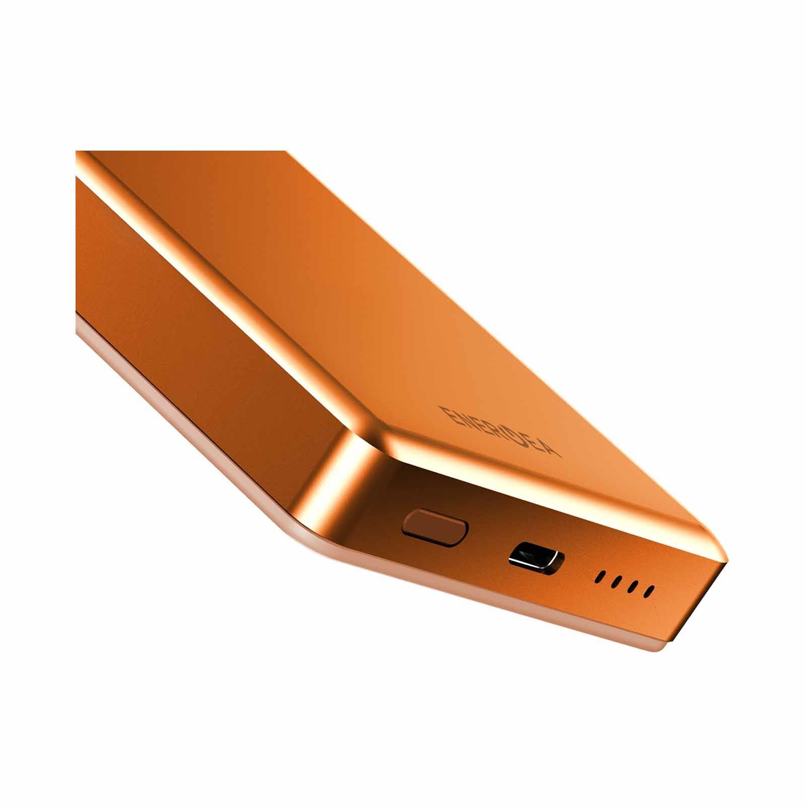 ENERGEA Alupac 10k 3c, 10000mah Ultra Light Aluminium Magsafe Compatible Powerbank - Orange AP-10KQH-ORG-3C-image 2