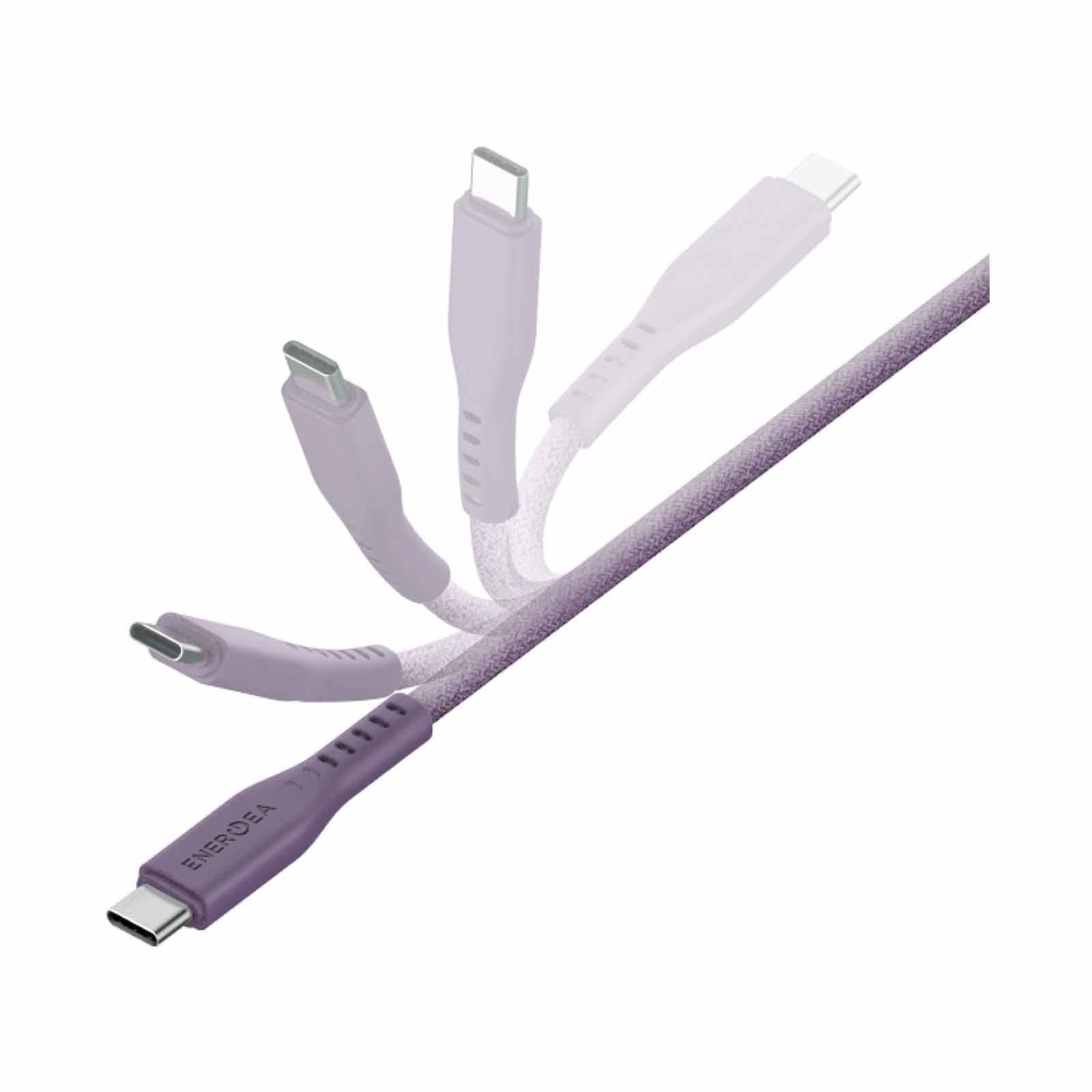 ENERGEA Flow C-c Cable 480mbps, 240w With Mct 1.5m -purple CBL-FLCC-PUR150M-image 3