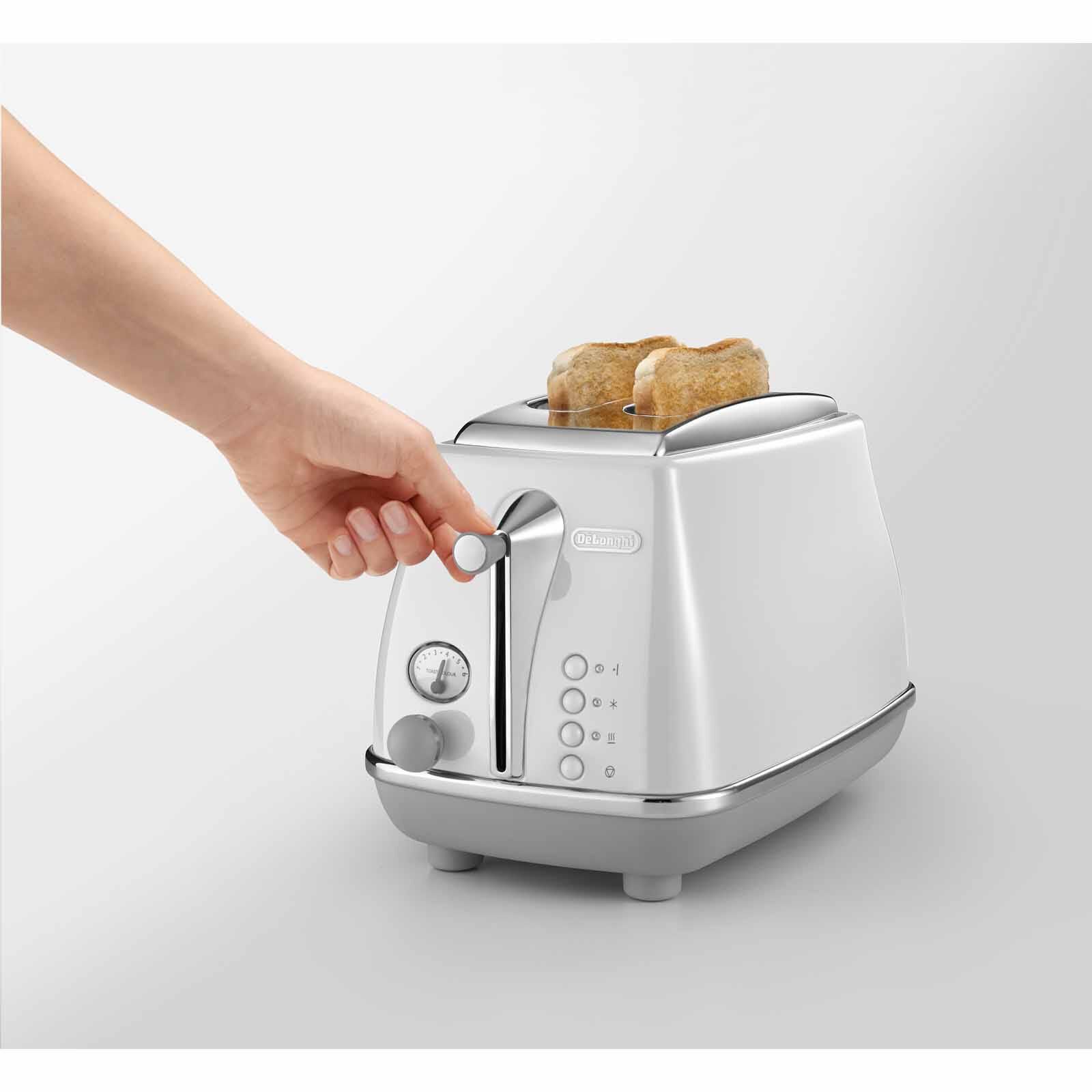 DELONGHI Icona Capitals Toaster - Sidney White CTOC2103.W-image 2