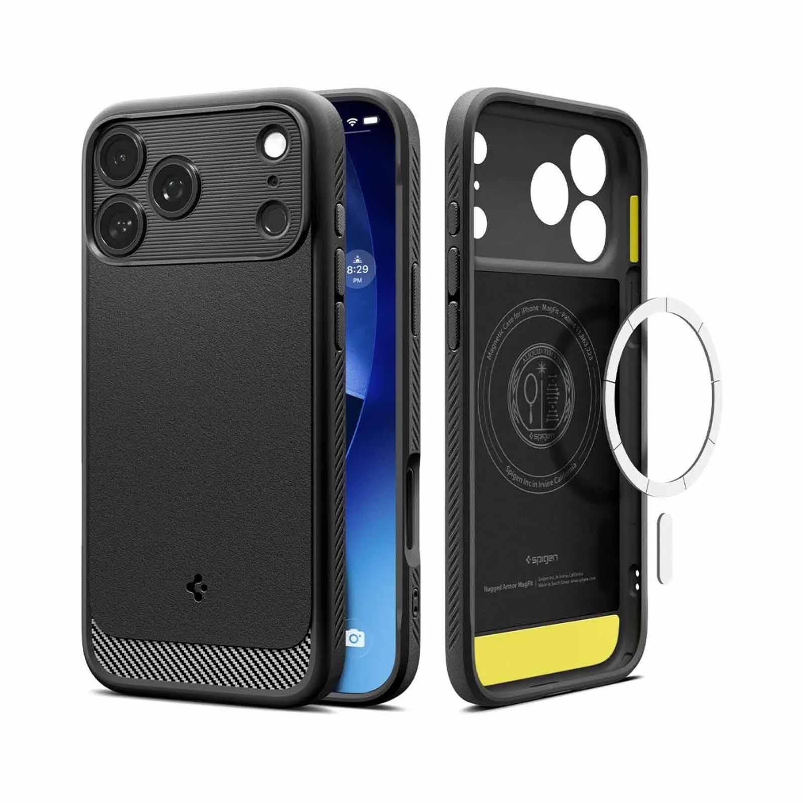 SPIGEN Iphone 17 Pro Rugged Armor Magfit Matte Black ACS10329