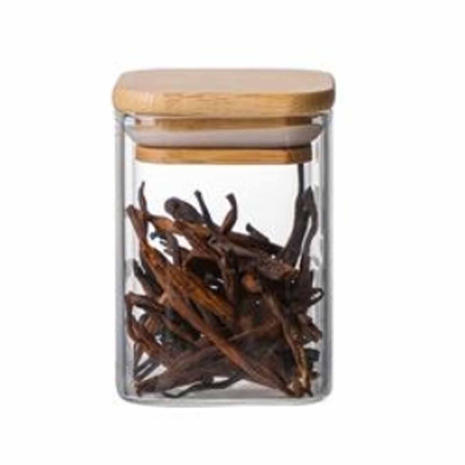 ELEMENTAL High Boroslicate Glass Storage Jar With Acacia Lid (850ml) 19ZM-N4-image null