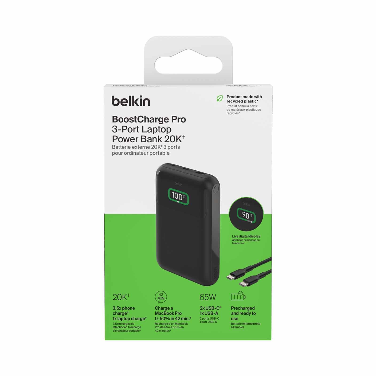 BELKIN Boostcharge Pro 3-port Laptop Powerbank 20k BPB020BTBK-image 4