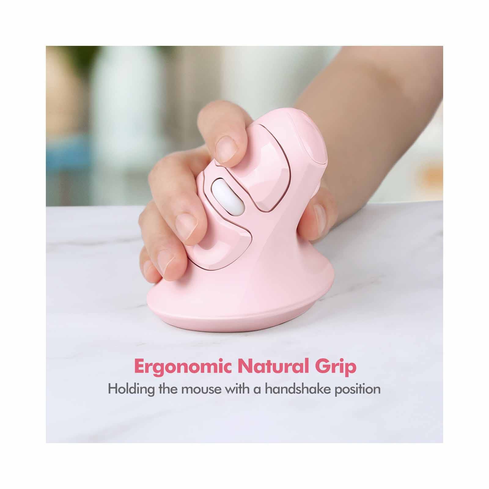 MICROPACK Ergo Life Rf 2.4g Wireless Ergo Mouse - Pink MP-V03W-PK-image 2
