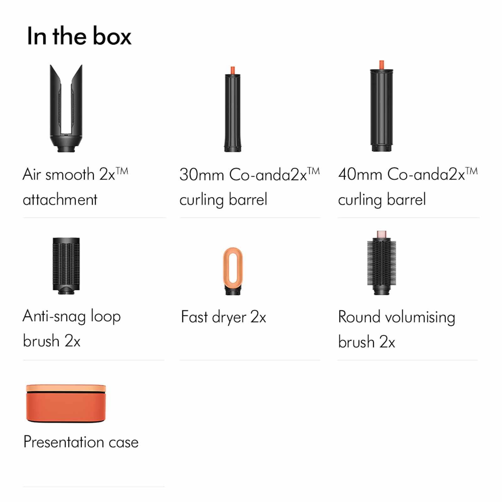 DYSON Hs09 Airwrap Co-anda2x Multi-sytler And Dryer (264192-01) - Ceramic Apricot/topaz HS09 T1/T2 UK/IE/SA/AE/HK/MY/SG CEAPC/TZ-image 5