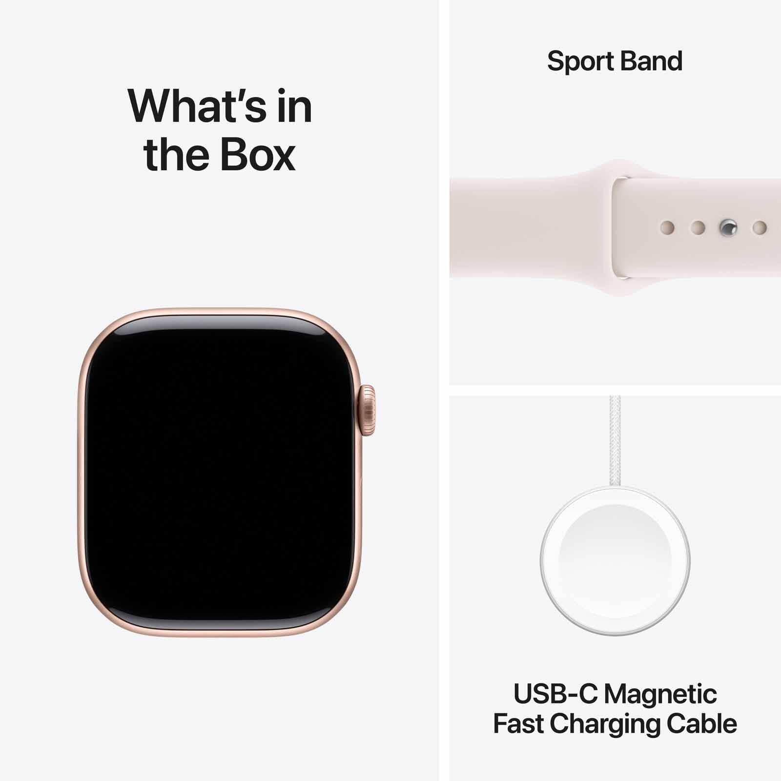 APPLE Watch Series 11 Gps + Cellular 46mm Rose Gold Aluminium Case With Light Blush Sport Band - S/m MFCG4X/A-image 2
