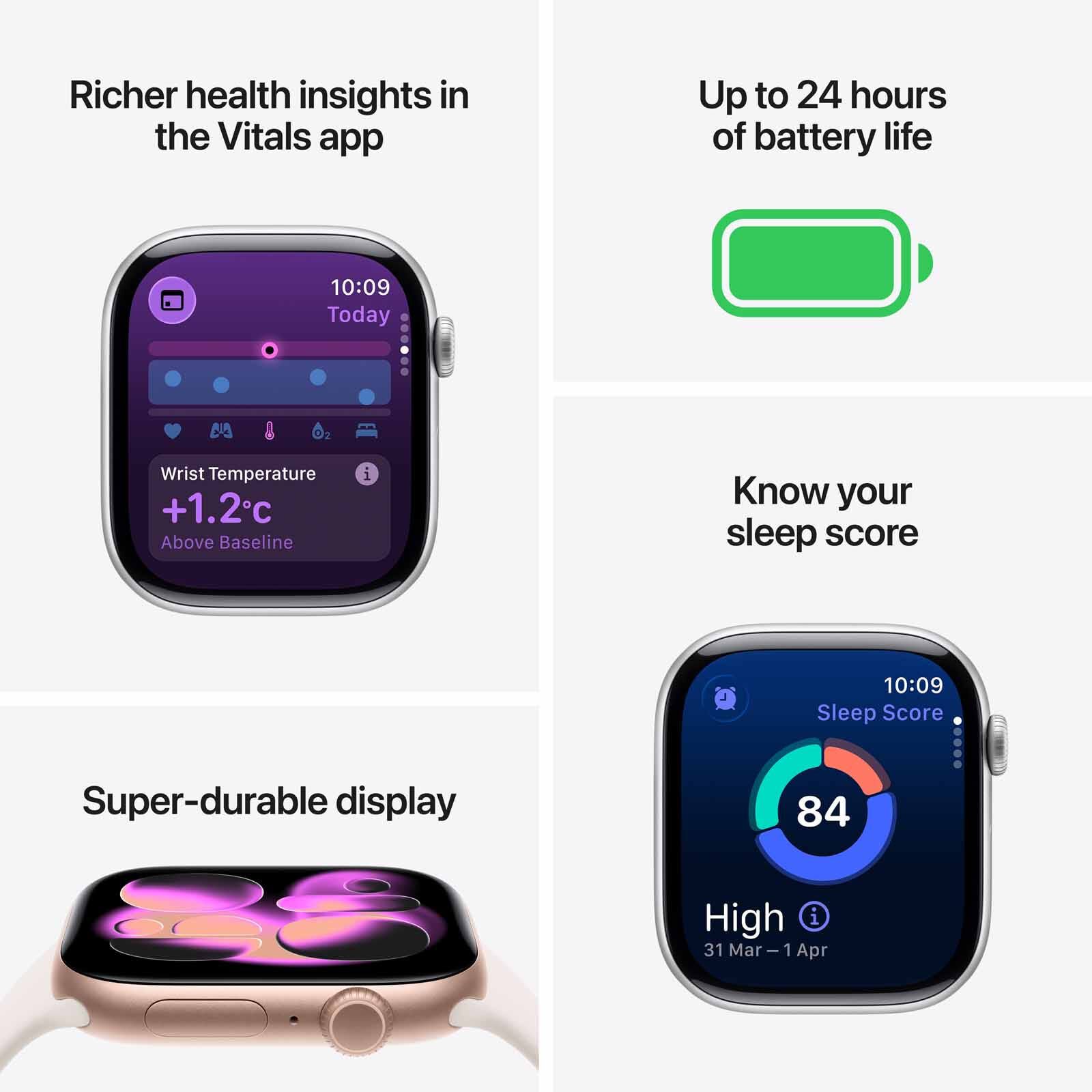 APPLE Watch Series 11 Gps 46mm Silver Aluminium Case With Purple Fog Sport Band - S/m MEV94X/A-image 4