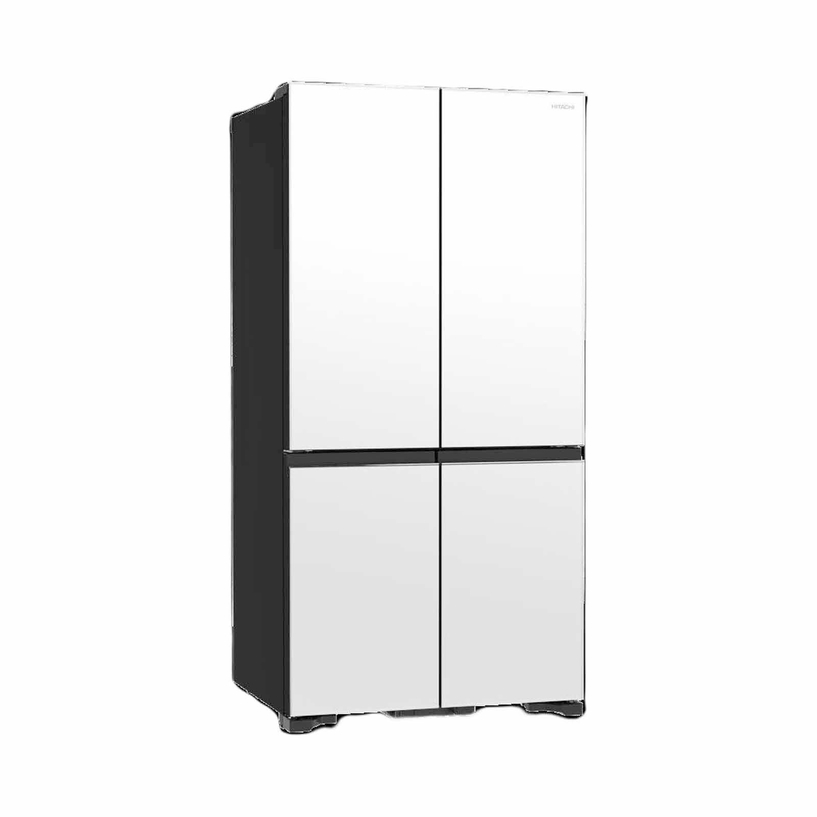 HITACHI 4 Dr Fridge (645l) - Matt Glass White R-WB780VMS3X-MGW-image 3