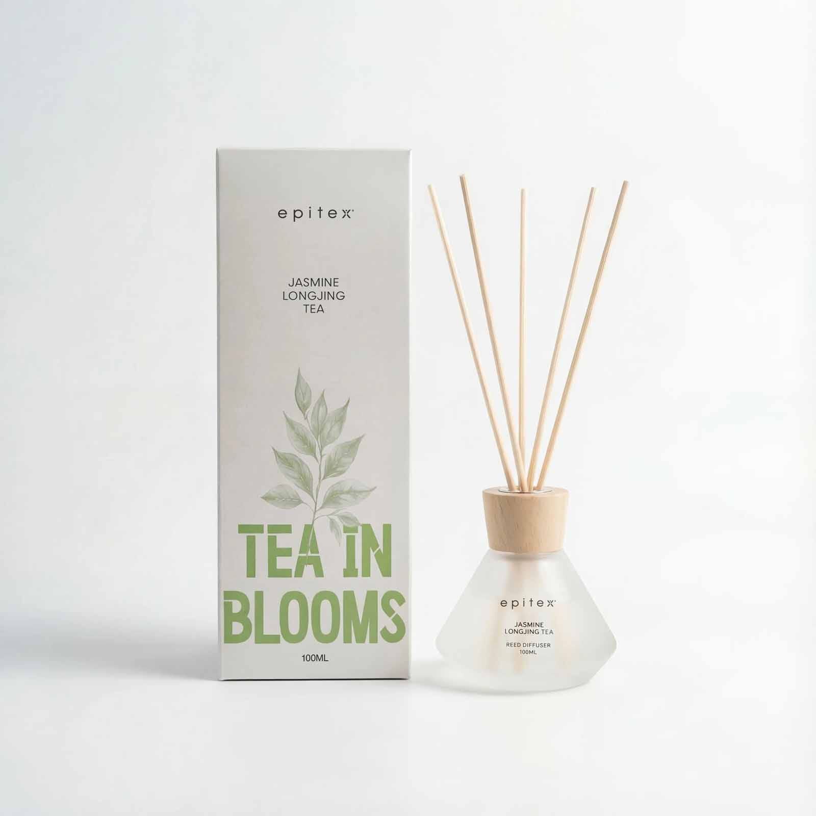 EPITEX Tea In Bloom Reed 100ml Diffuser - Jasmine Longjing Tea FR739-5-image null